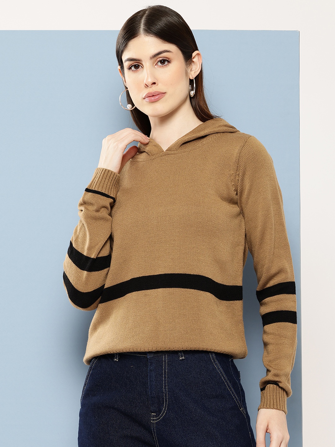 

Chemistry Acrylic Striped Pullover, Beige