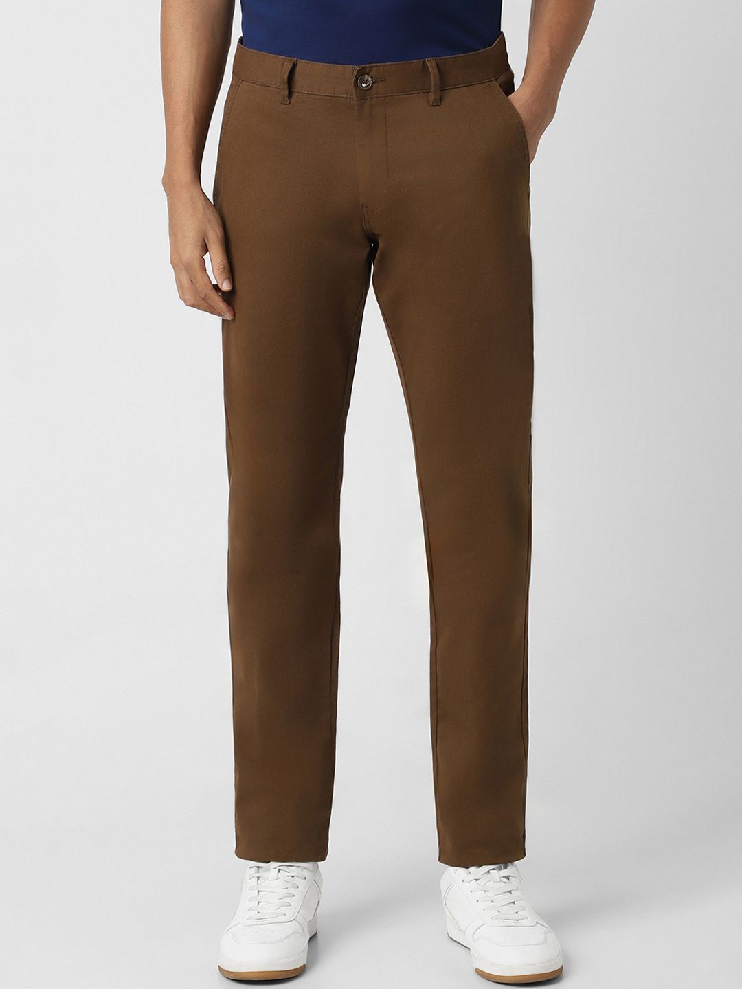 

Van Heusen Sport Men Slim Fit Mid-Rise Trousers, Brown