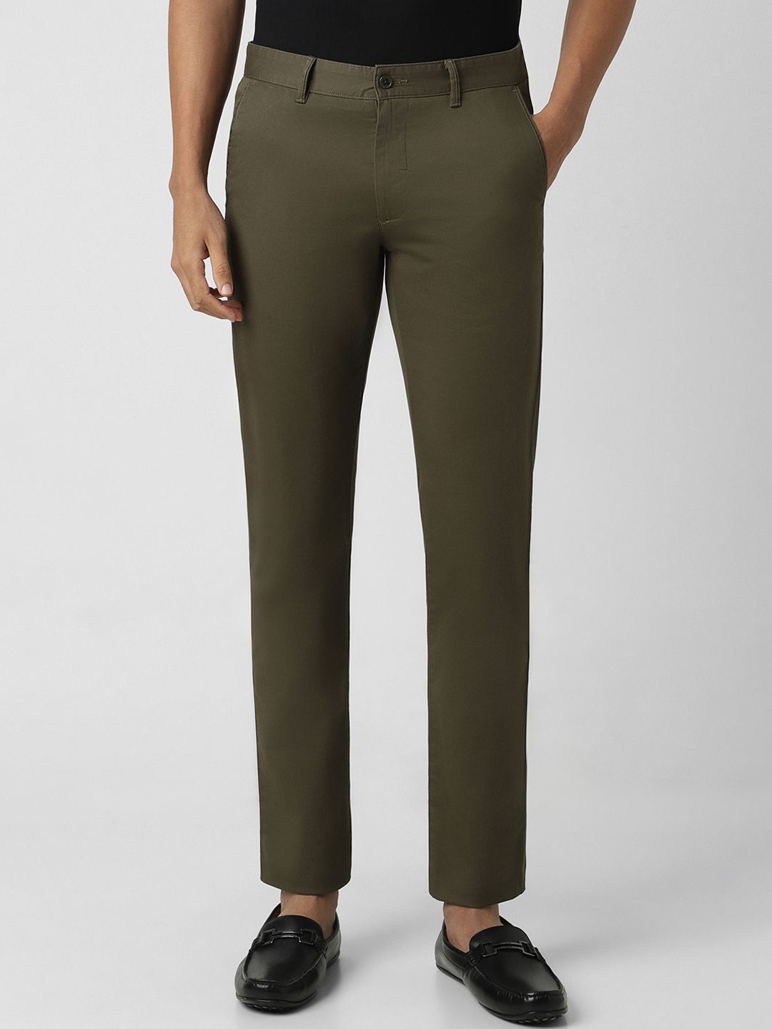 

Van Heusen Sport Men Slim Fit Mid-Rise Trousers, Olive