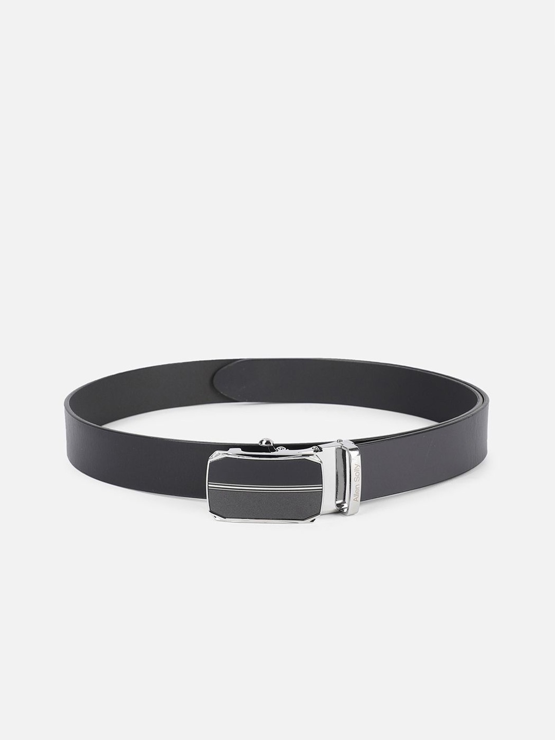 

Allen Solly Men Slider Buckle Leather Formal Belt, Black