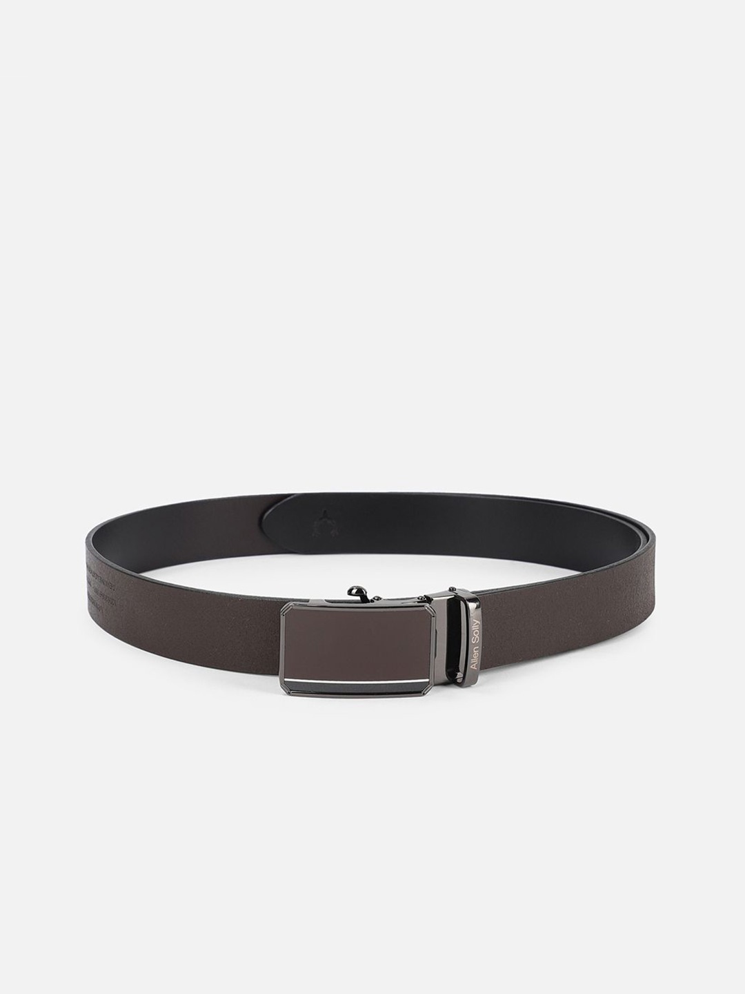 

Allen Solly Men Slider Buckle Leather Formal Belt, Brown