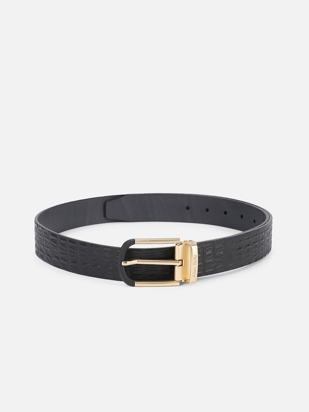 

Allen Solly Men Tang Textured Leather Belt, Black