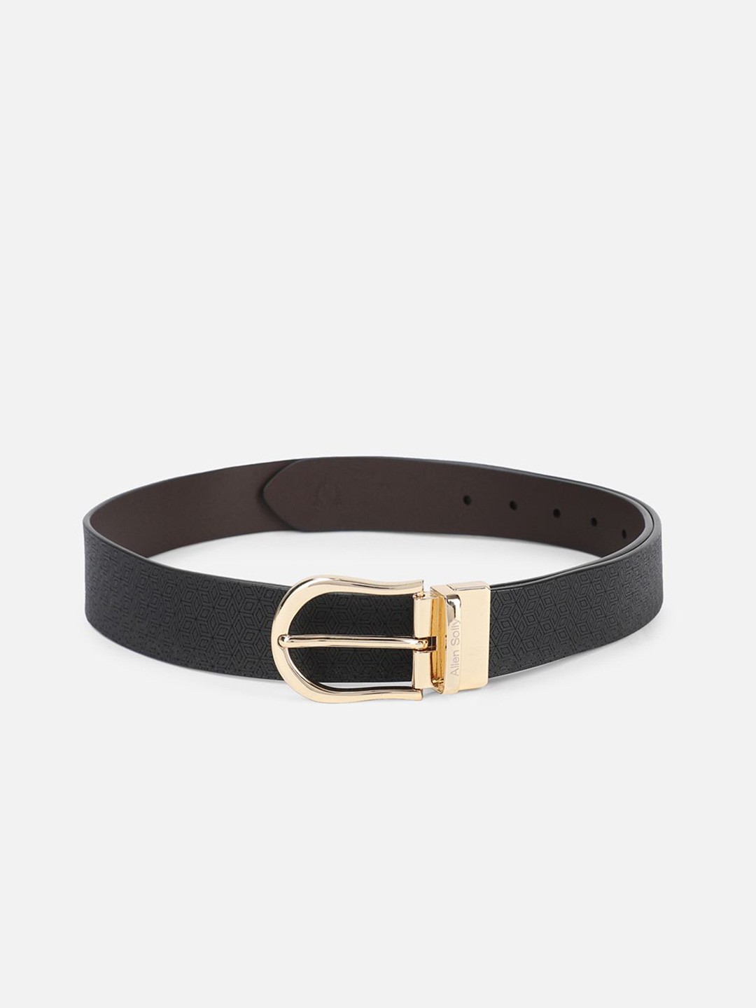 

Allen Solly Men Tang Printed Leather Belt, Black