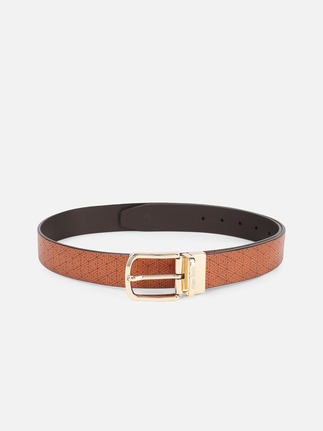 

Allen Solly Men Tang Printed Leather Belt, Brown