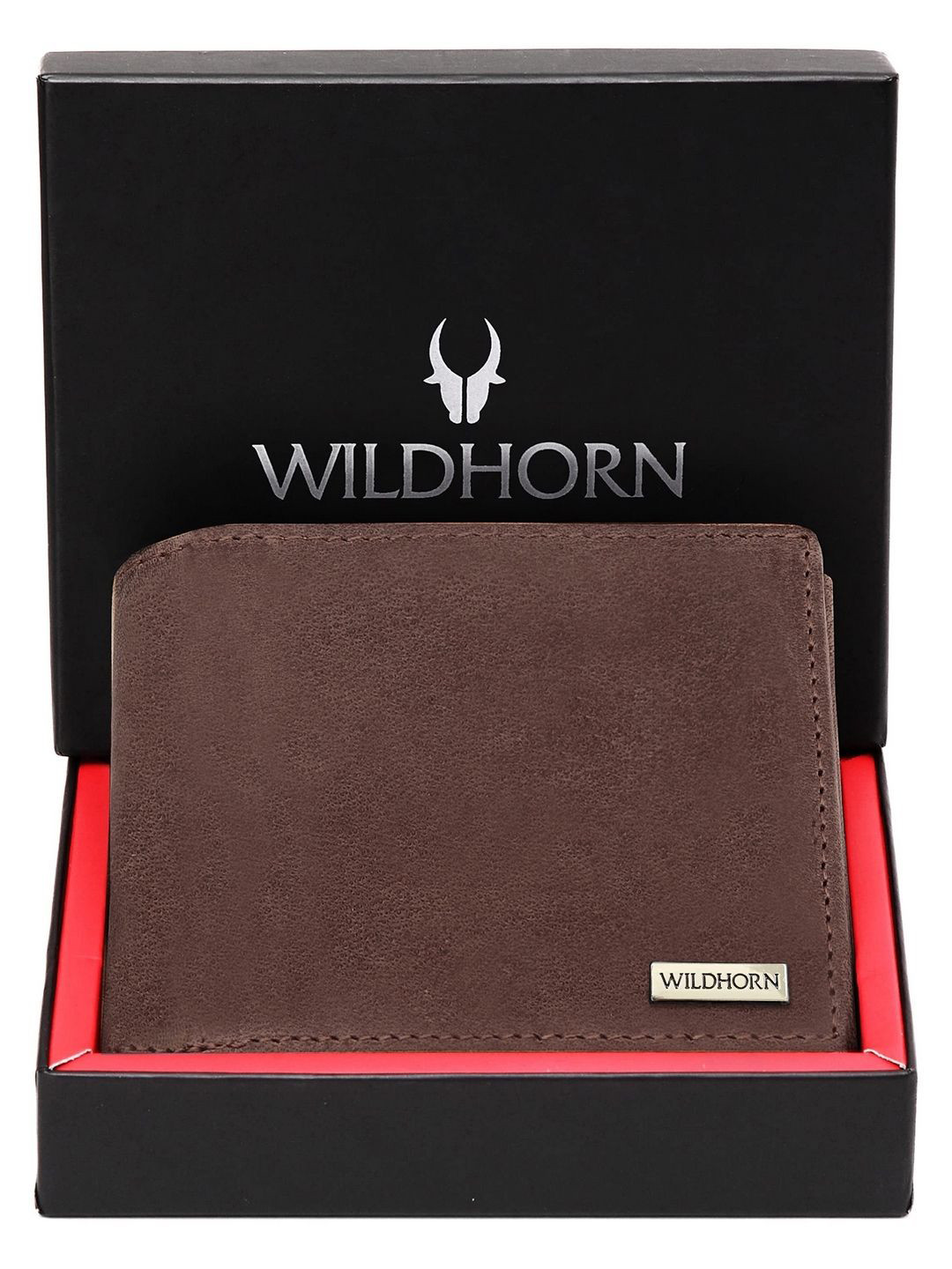 

WildHorn Men Leather Two Fold Wallet, Brown