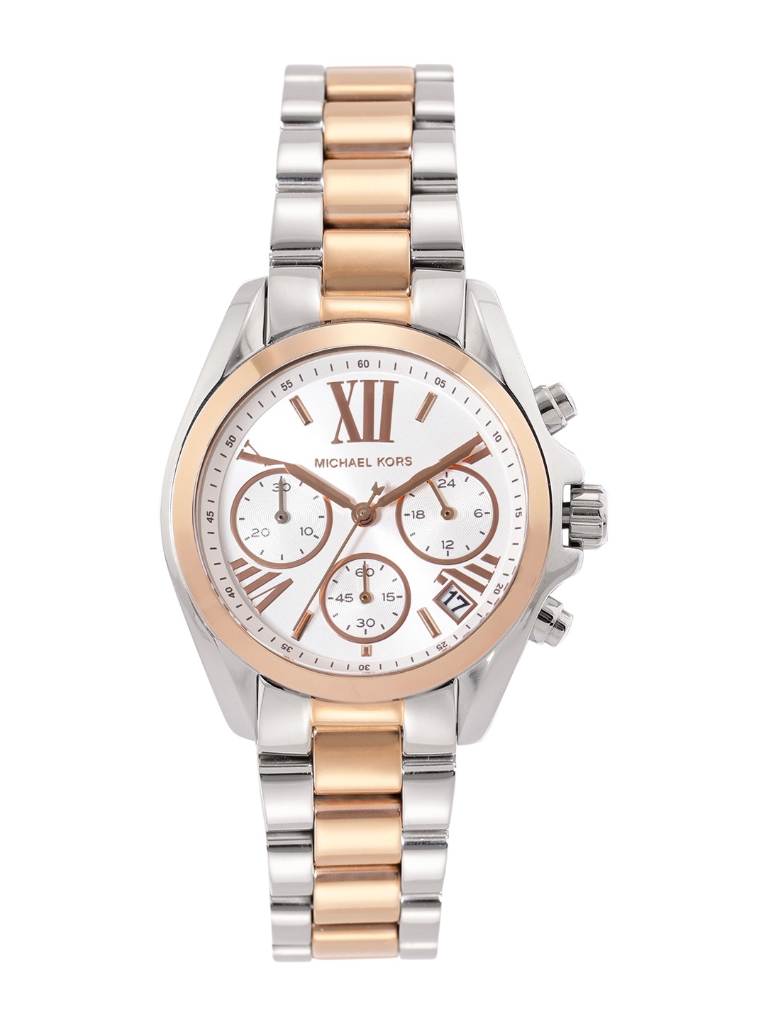 

Michael Kors Women Bradshaw Bracelet Style Chronograph Analogue Watch MK7258, White