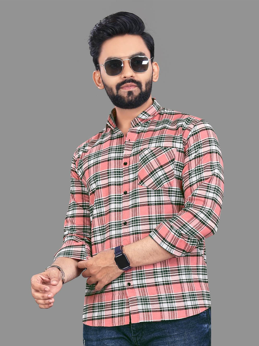 

ADWYN PETER Men Opaque Checked Casual Shirt, Multi