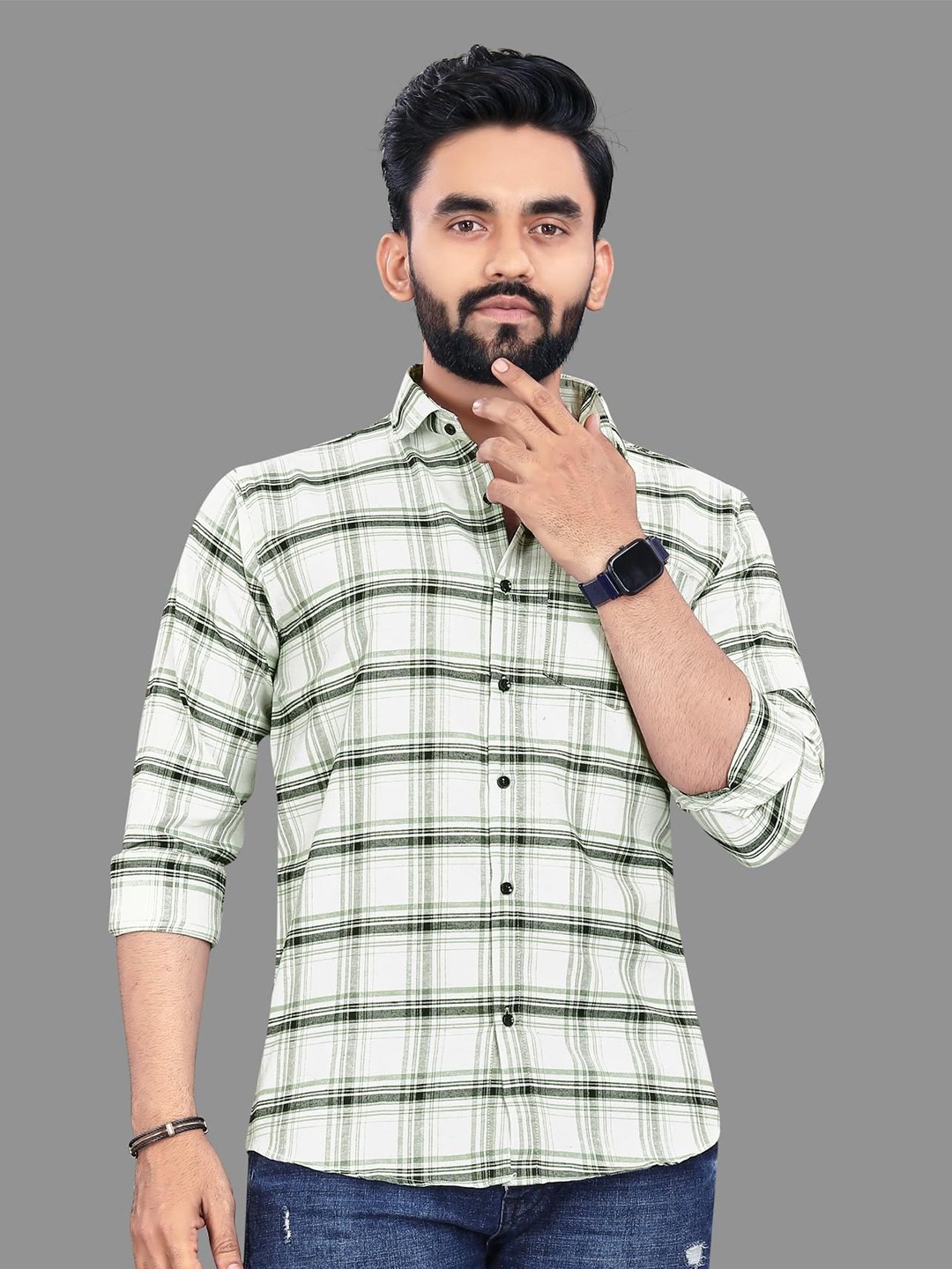 

ADWYN PETER Men Opaque Checked Casual Shirt, Multi