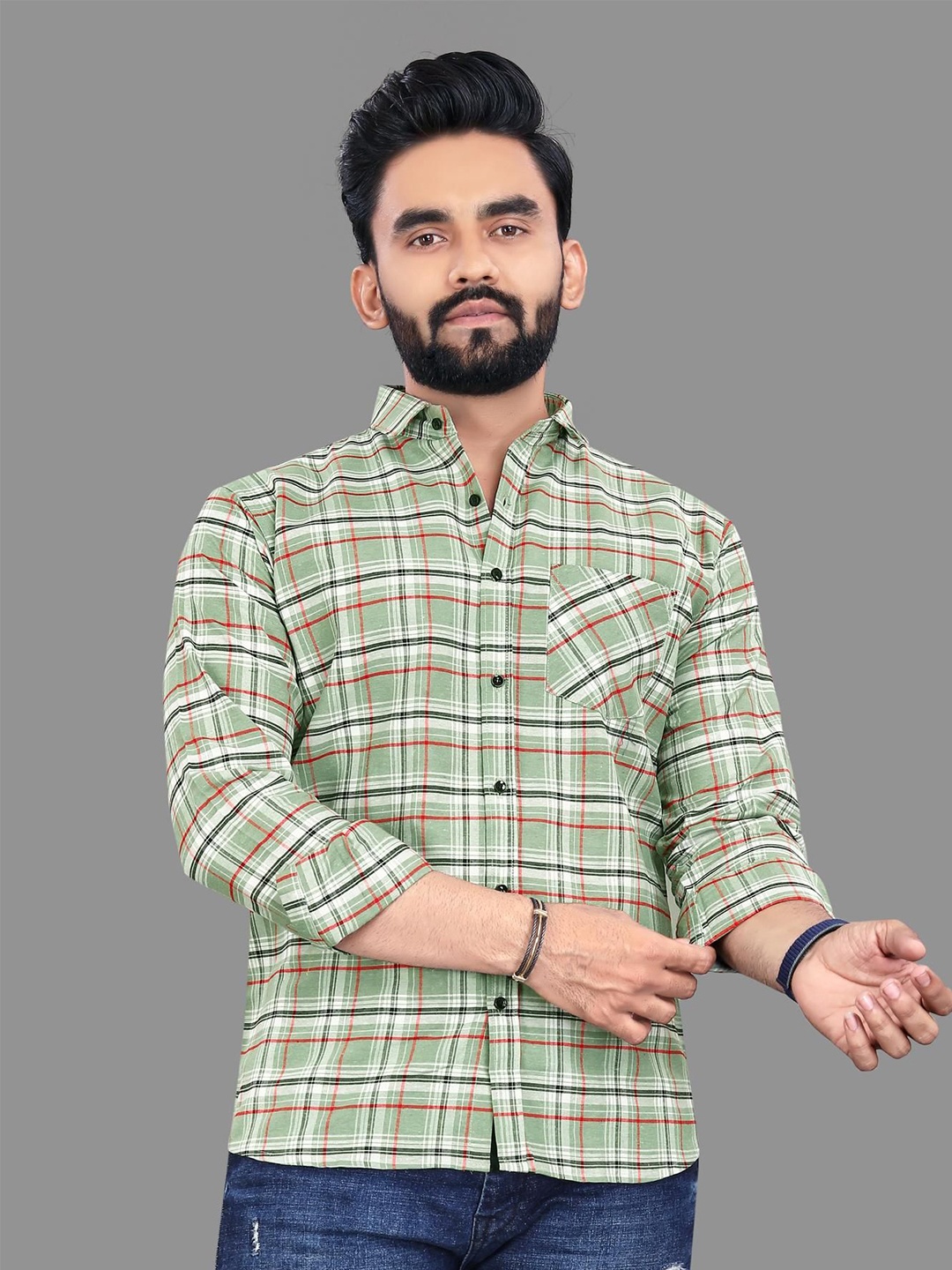 

ADWYN PETER Men Opaque Checked Casual Shirt, Multi
