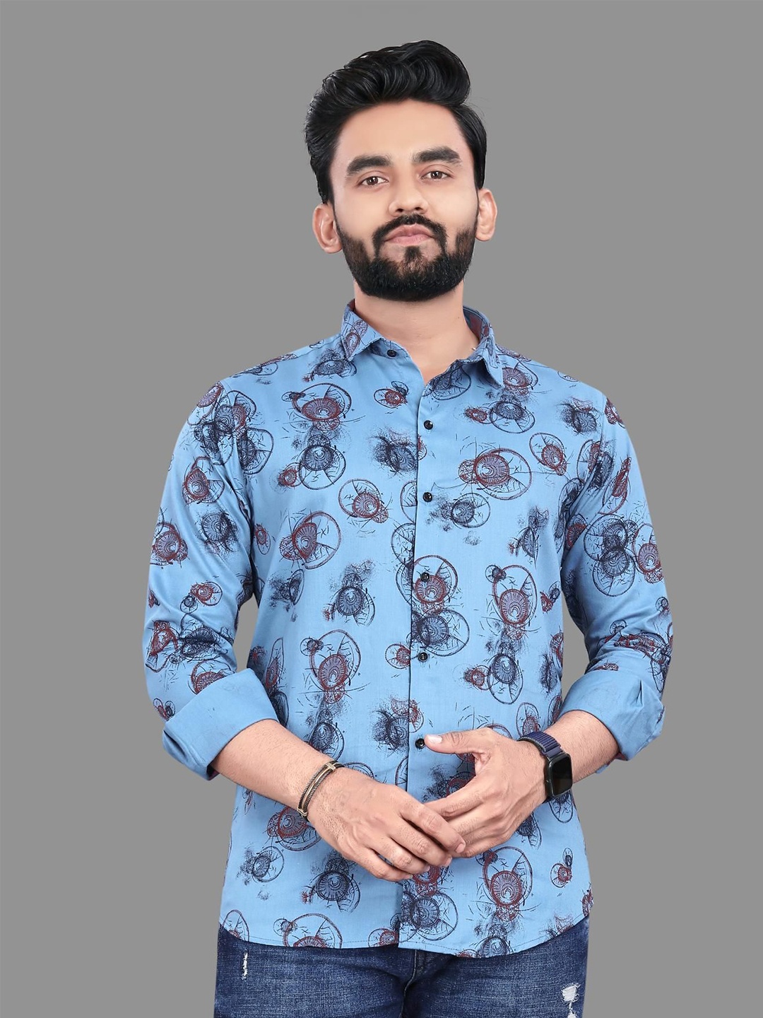 

ADWYN PETER Men Floral Opaque Printed Casual Shirt, Multi