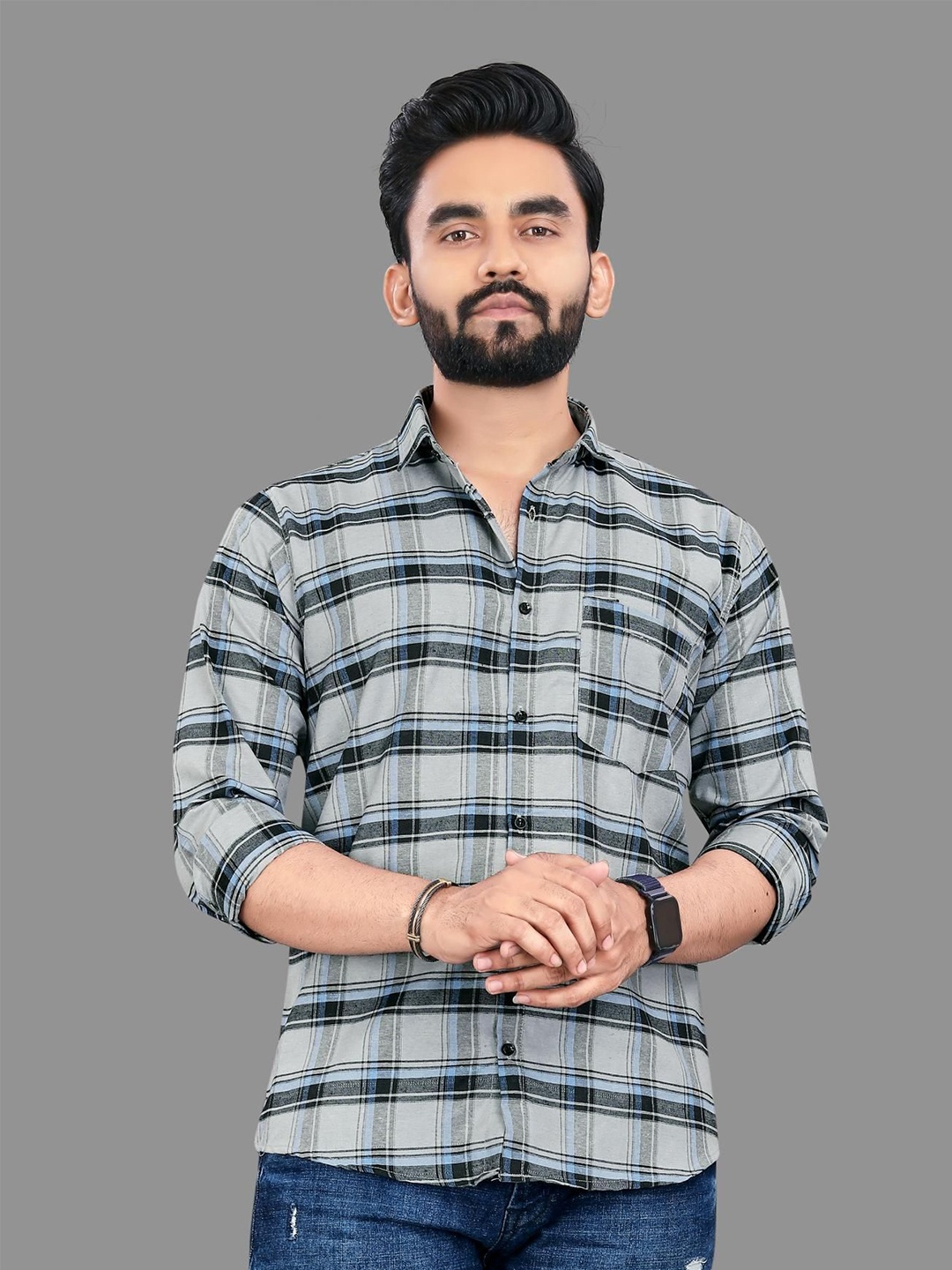 

ADWYN PETER Men Opaque Checked Casual Shirt, Multi