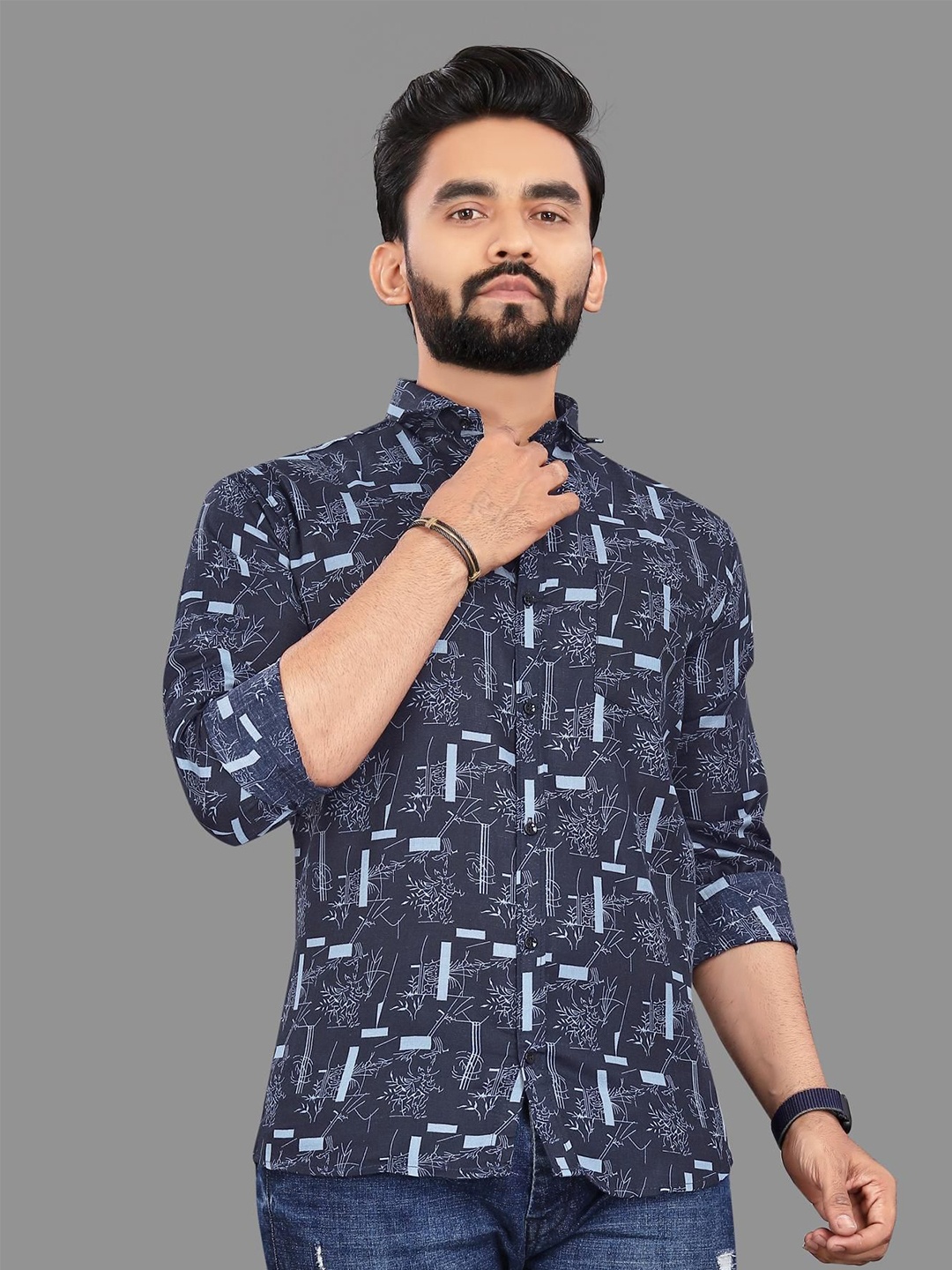 ADWYN PETER Men Opaque Printed Casual Shirt, Multi