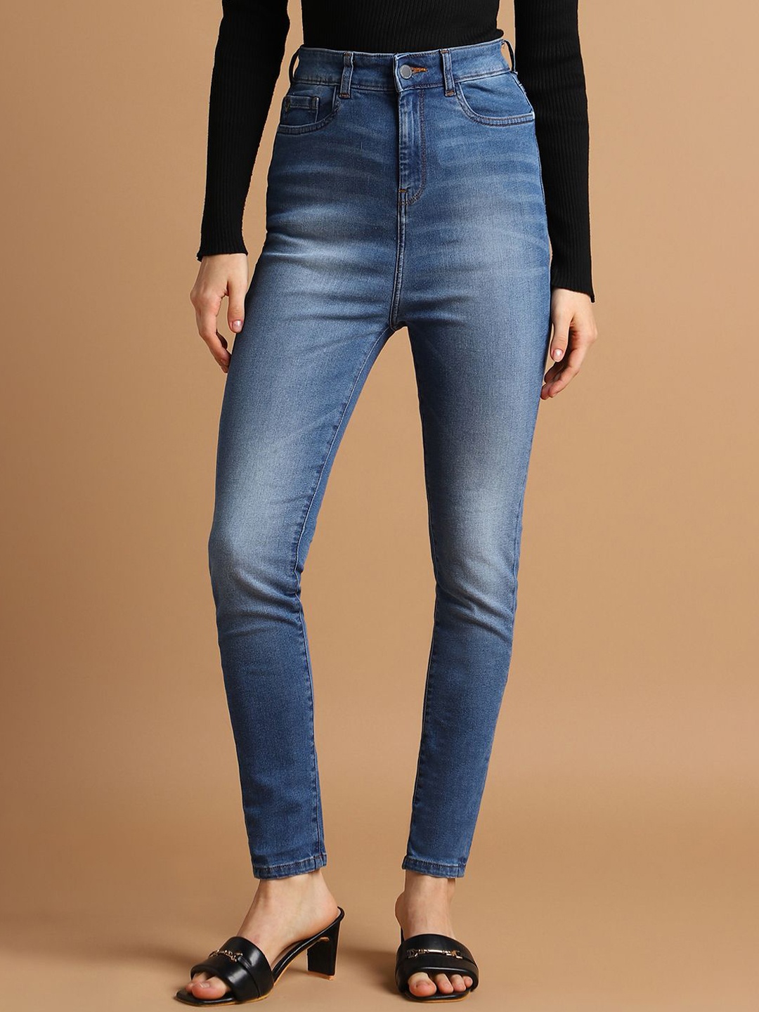 

Allen Solly Woman Women Skinny Fit Heavy Fade Jeans, Blue
