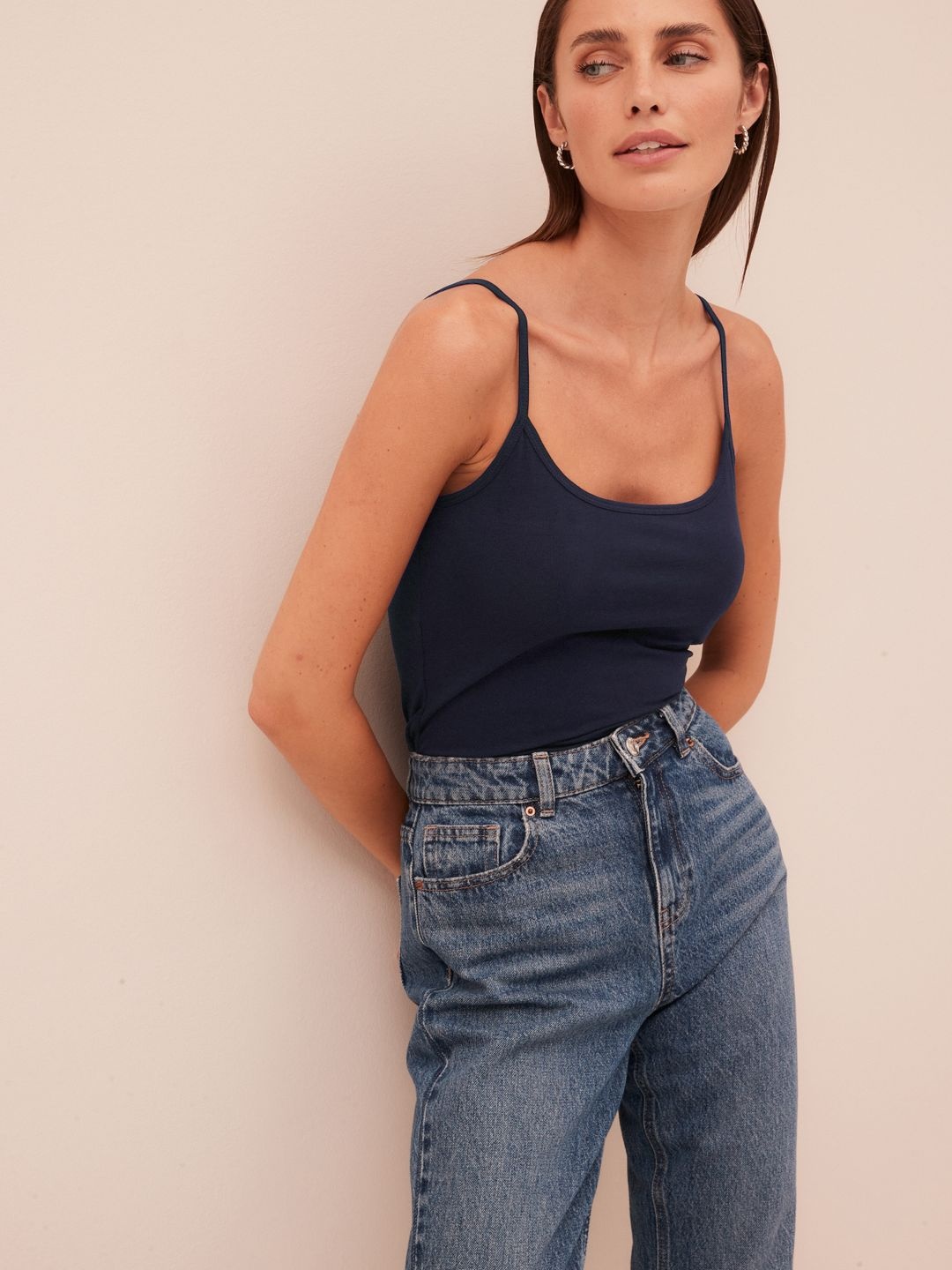 

NEXT Shoulder Straps Camisoles, Navy blue