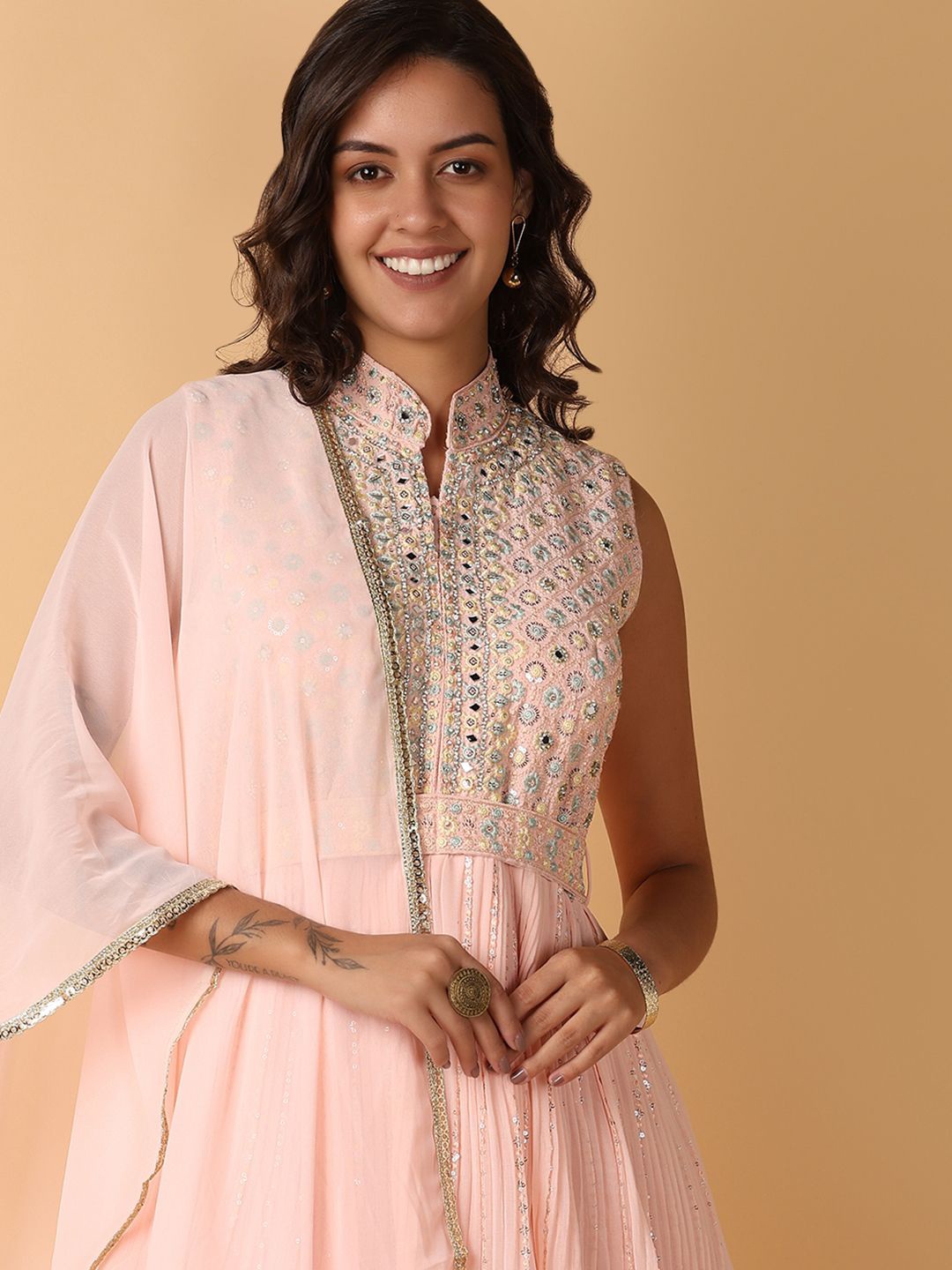 

V-Mart A-Line Midi Dress, Pink
