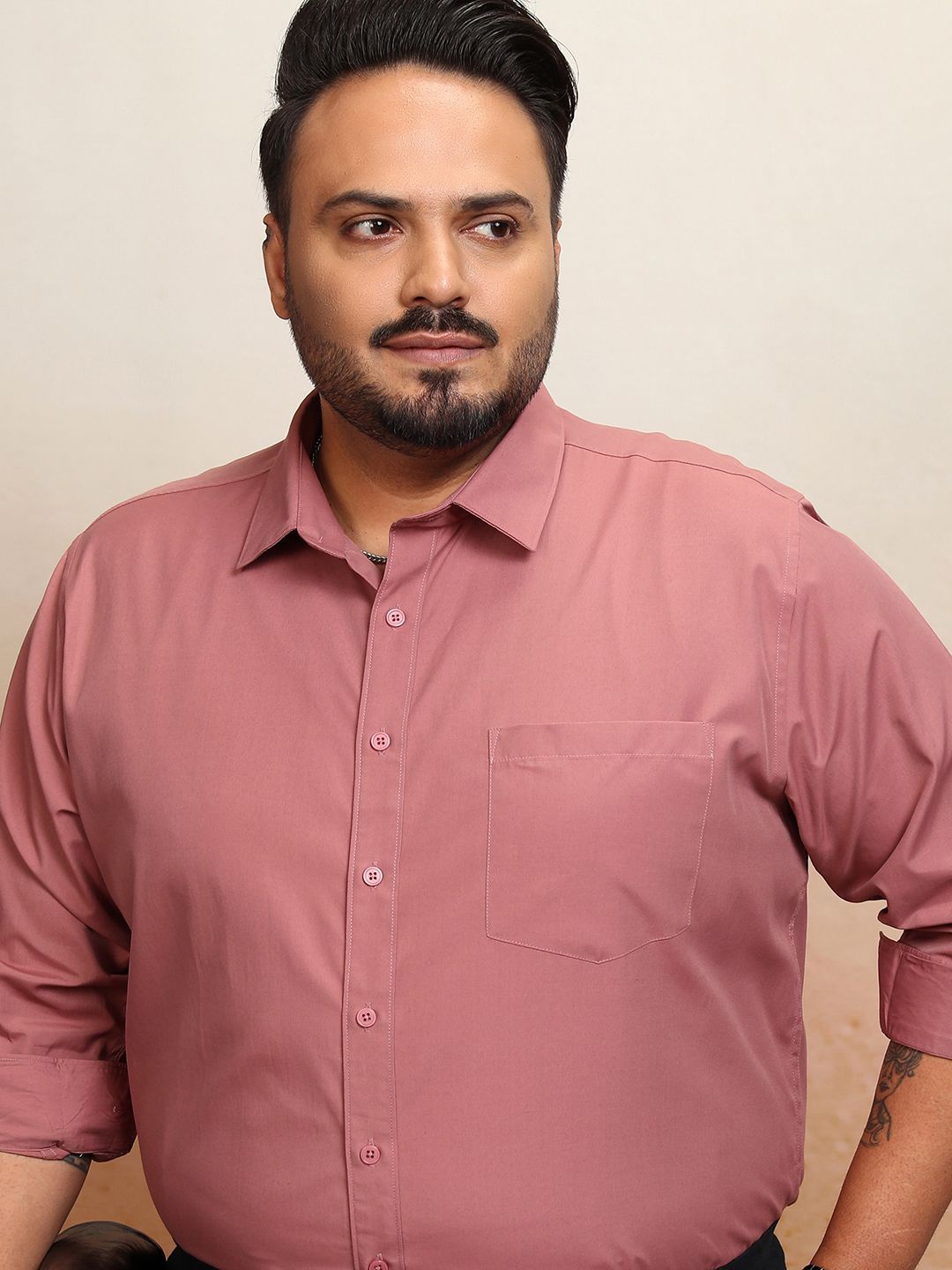 

HIGHLANDER Men Plus Size Regular Fit Shirt, Pink
