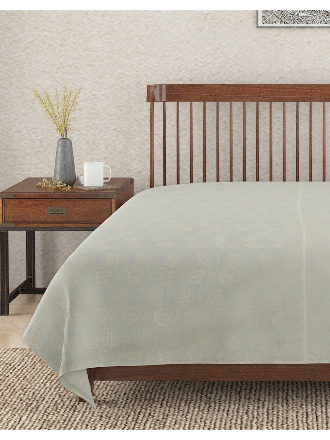 

Fabindia Blue & Cream-Coloured Mild Winter Double Bed Dohar