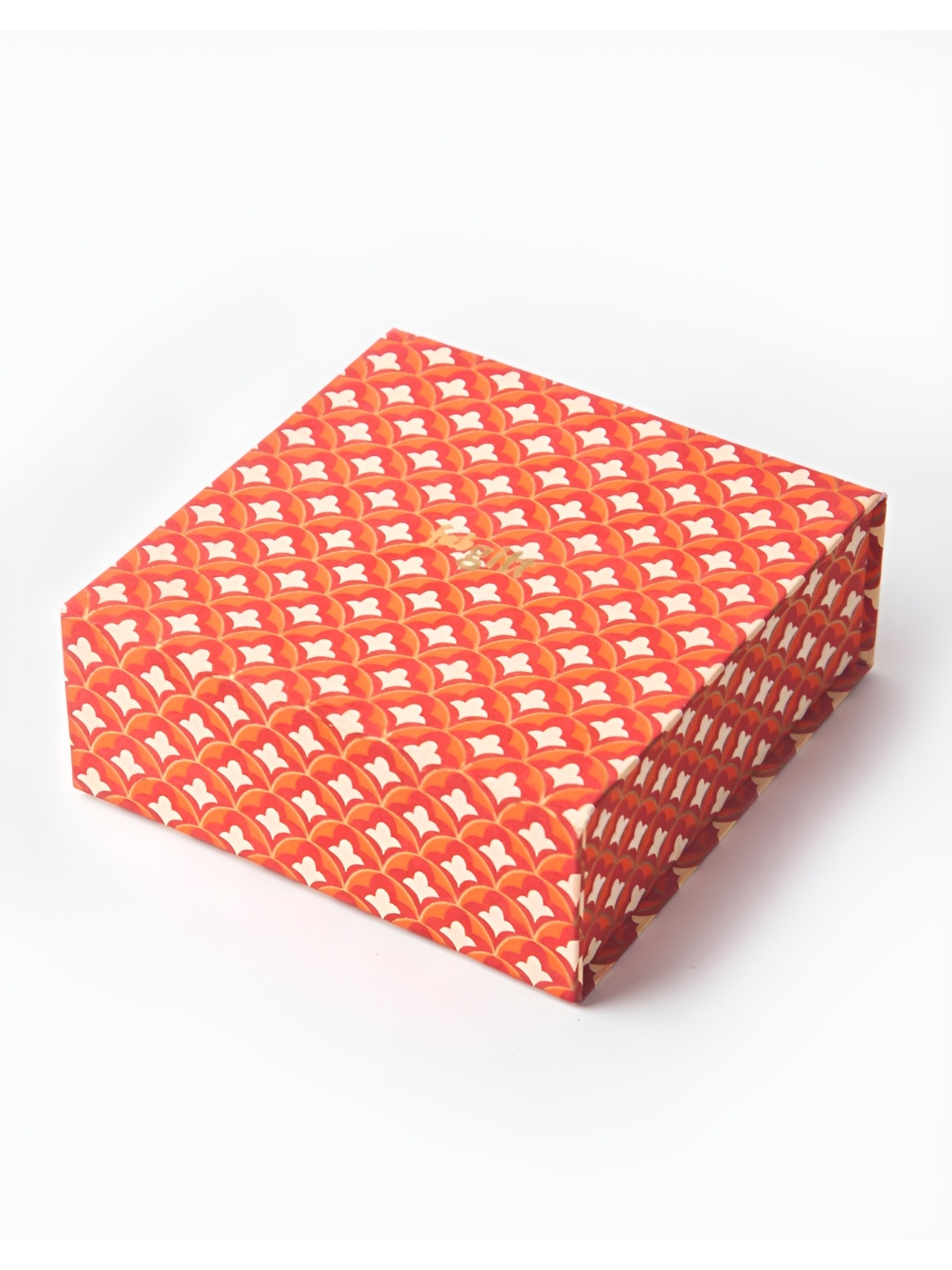 Fabindia Red & White Paper Embroidered Gift Box