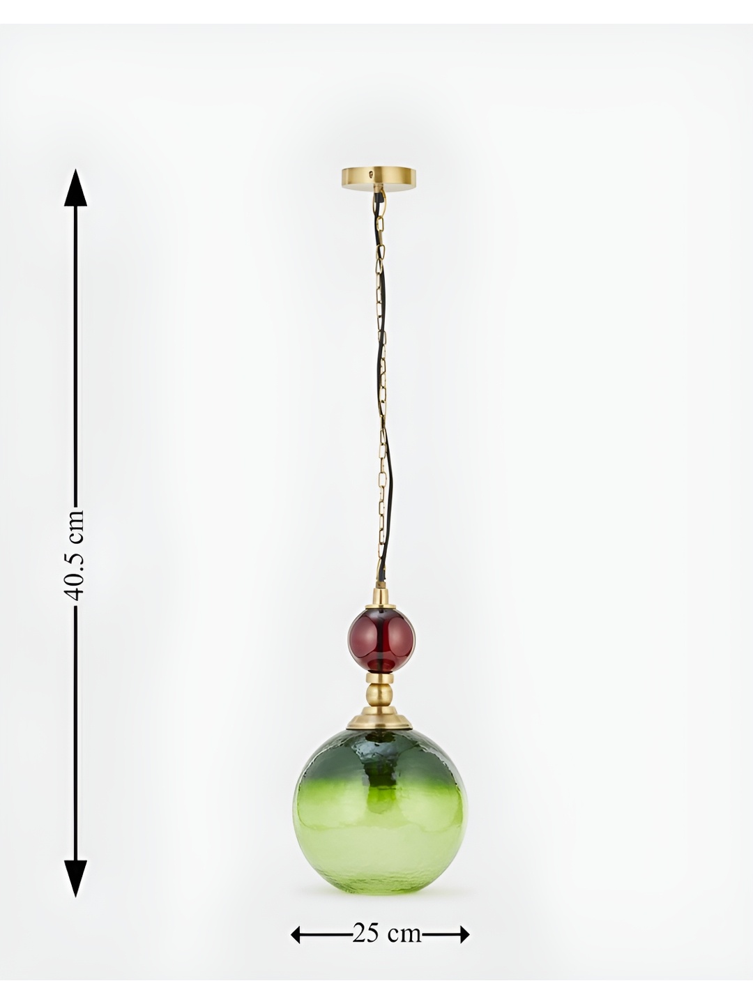 

Fabindia Green & Beige Glass Quirky Ceiling Lamp