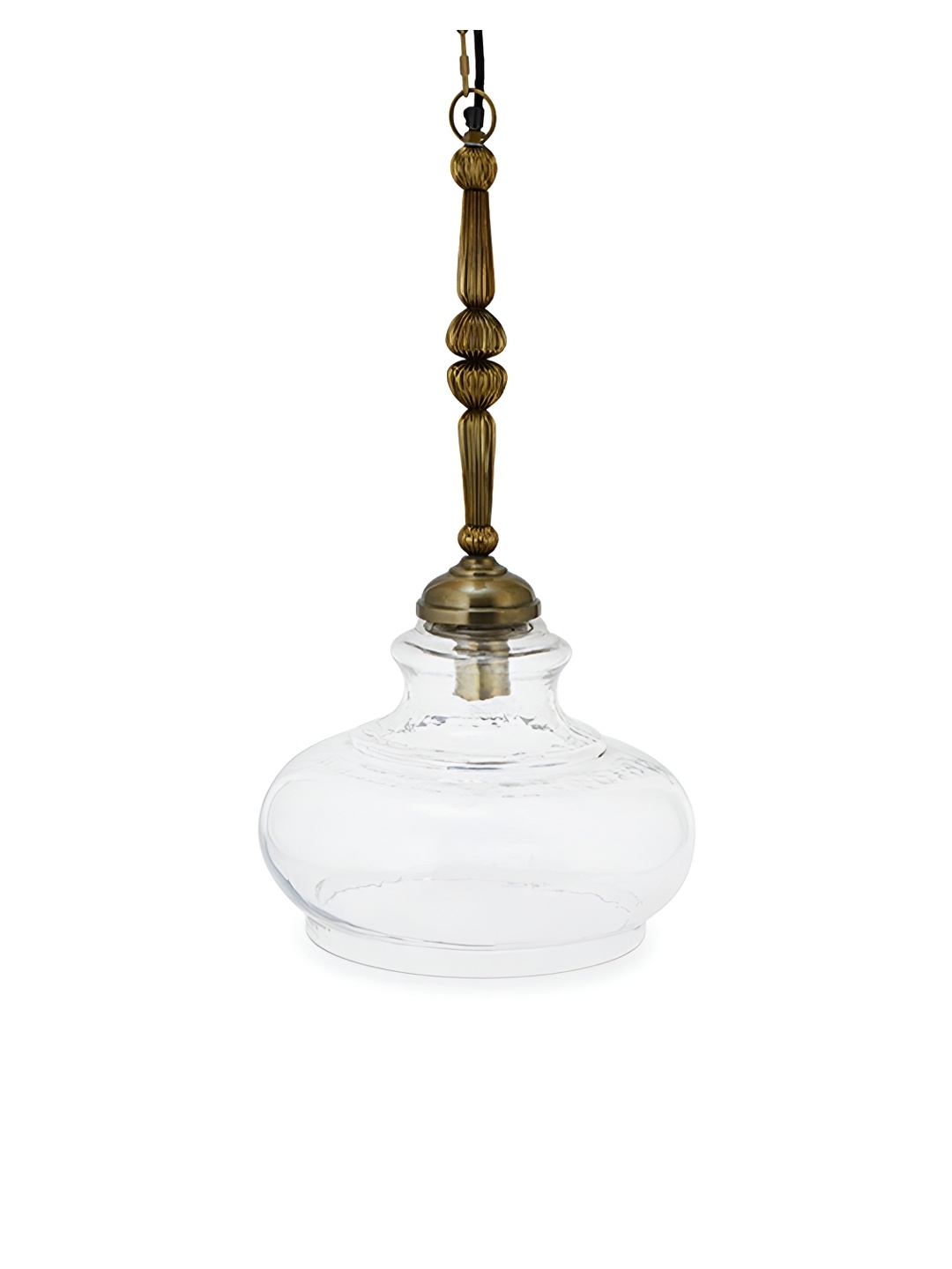 Fabindia Antiquebrass Anaarbagh Metal Hanging Ceiling Lamp, Bronze