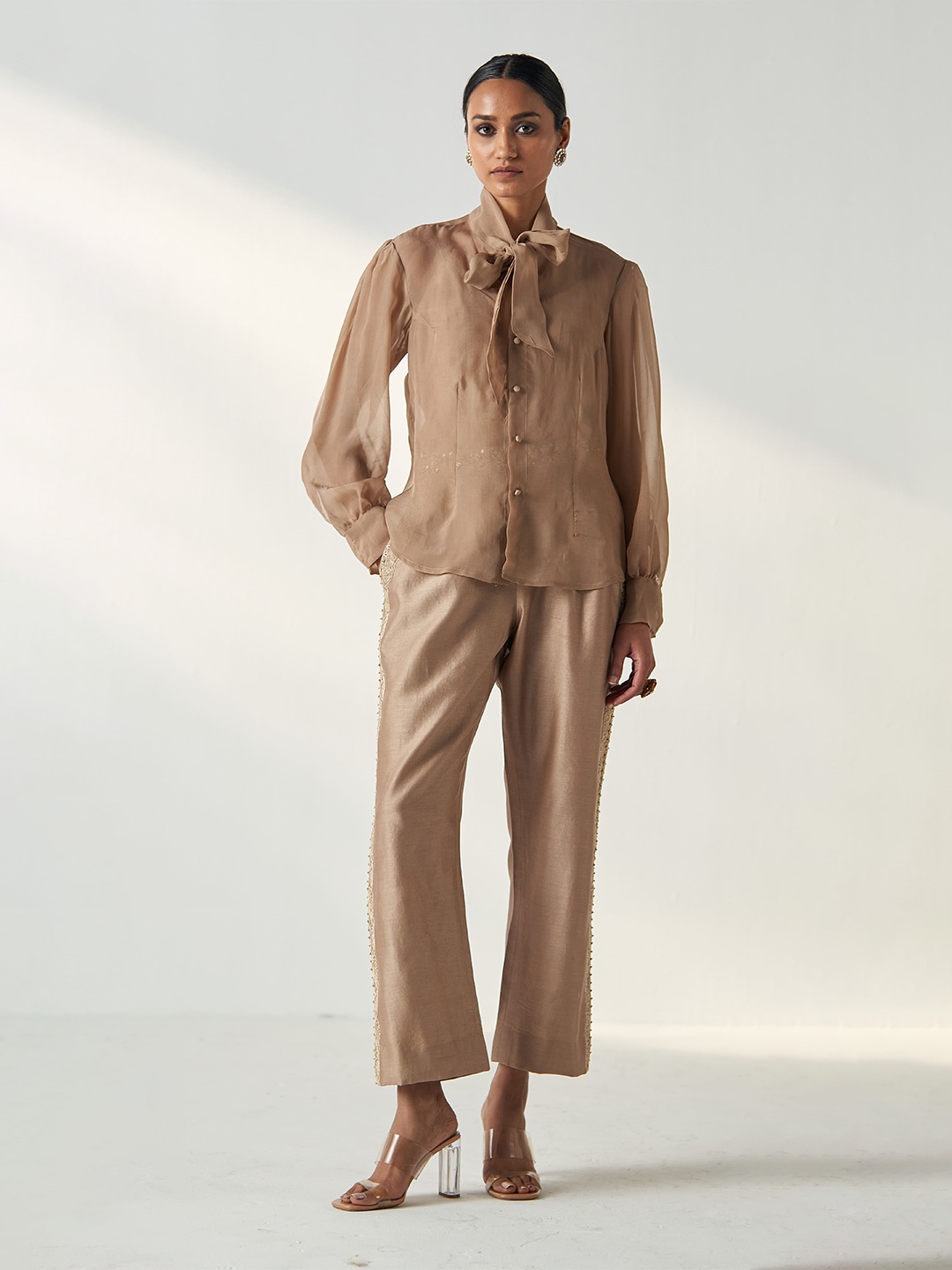 

STUDIO BAGECHAA Women Opaque Casual Shirt, Brown