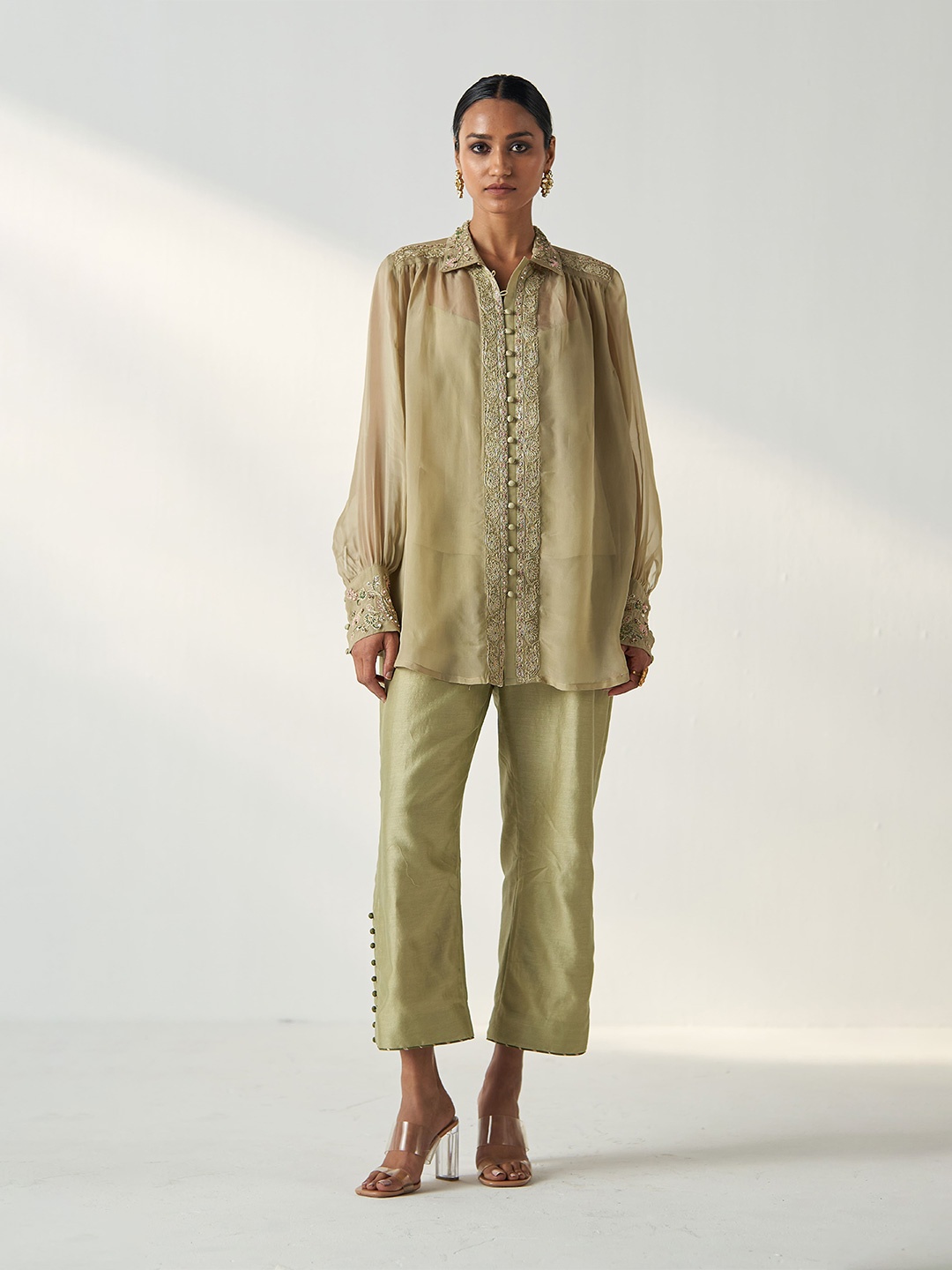 

STUDIO BAGECHAA Women Opaque Casual Shirt, Green