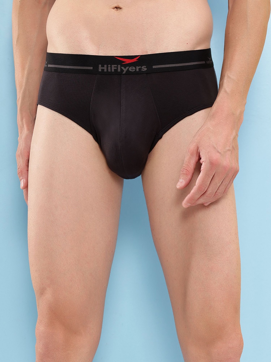 

HiFlyers Men Mid-Rise Breathability Odour Free Trunks HF602_BLK_S, Black