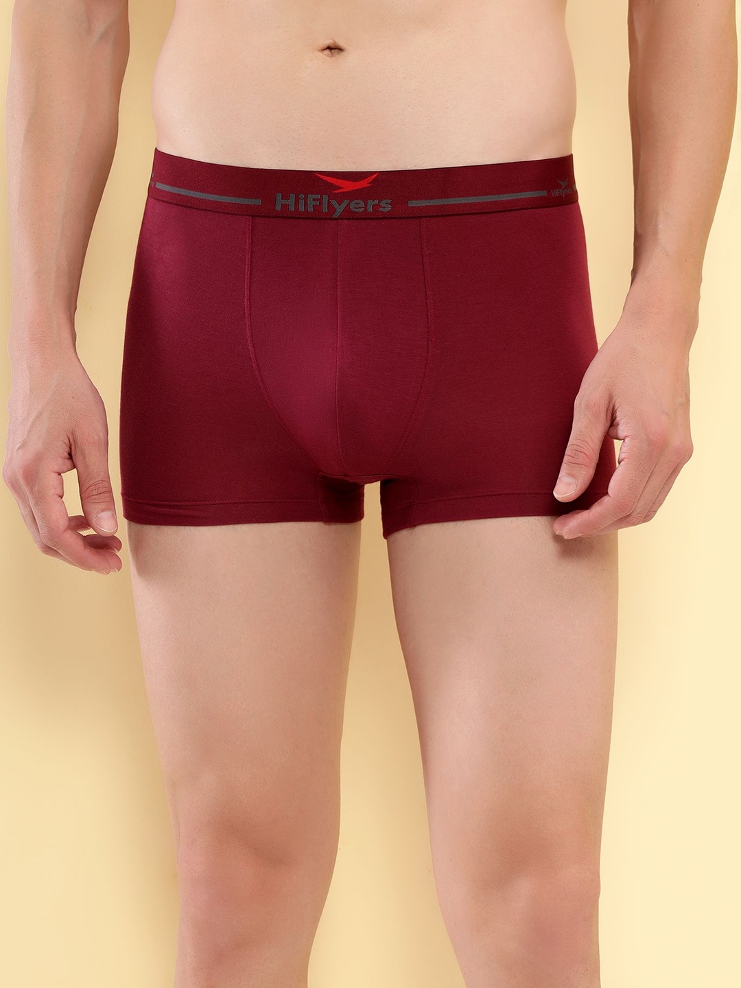 

HiFlyers Men Odour Free Short Trunk HF601_MRN_L-Maroon