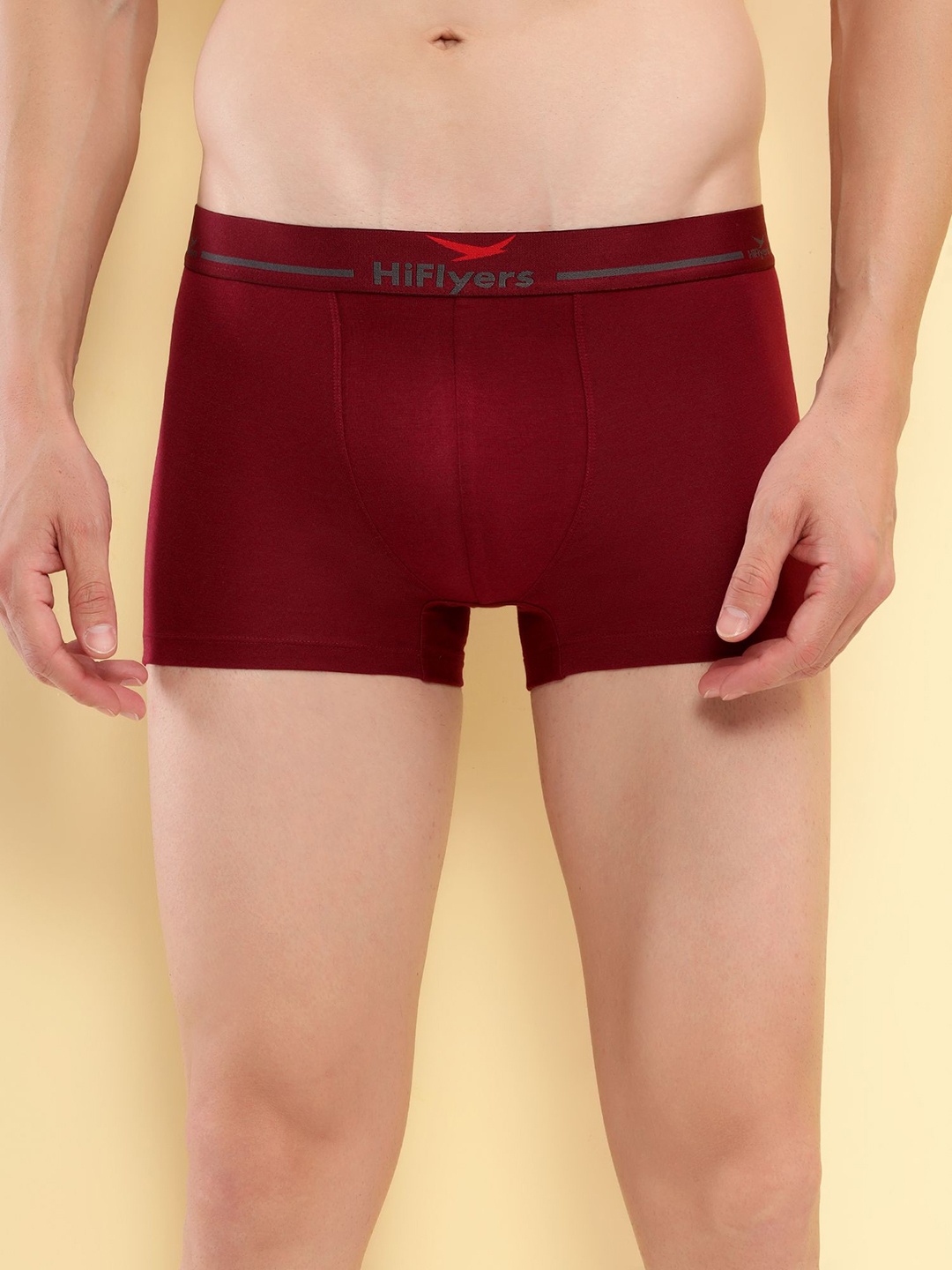 

HiFlyers Mid Rise Odor Free Trunks HF501_MRN_S, Maroon