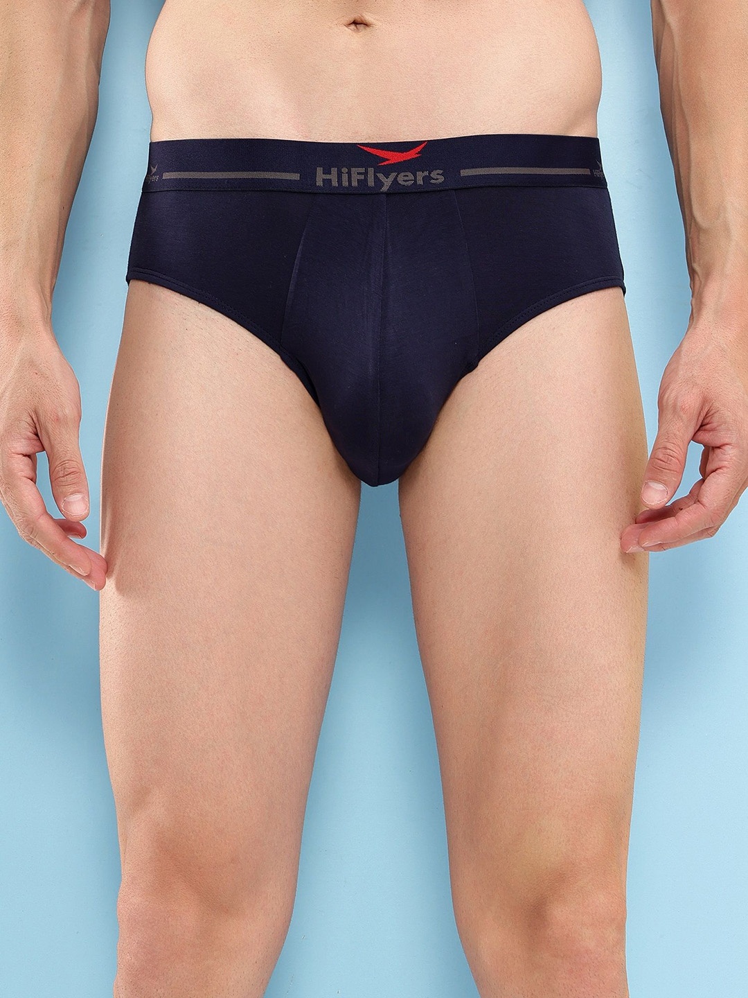 

HiFlyers Men Mid Rise Odor Free Briefs HF602_NVY_S, Navy blue