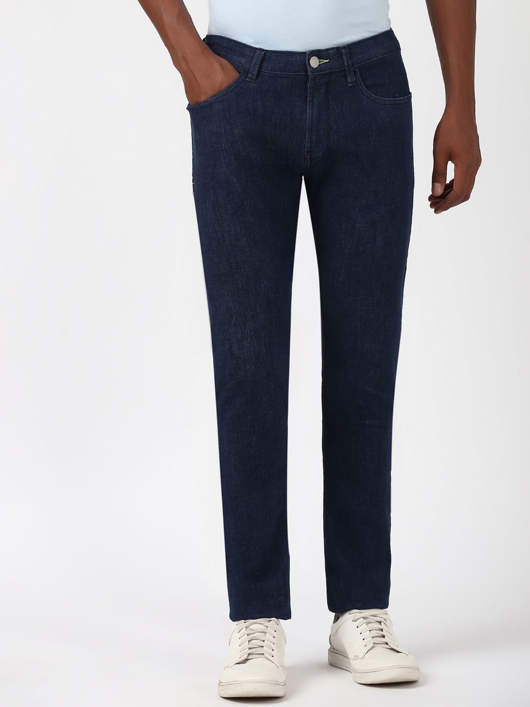 

Peter England Casuals Men Slim Fit Mid-Rise Jeans, Navy blue