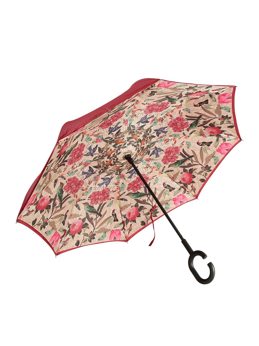 

India Circus by Krsnaa Mehta Floral Manual 2 Fold Floral Umbrellas, Yellow