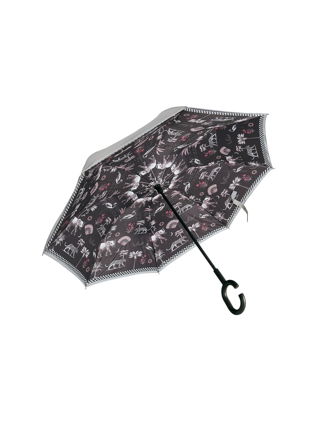 

India Circus by Krsnaa Mehta Convectional Manual Non-Foldable Umbrellas, Black