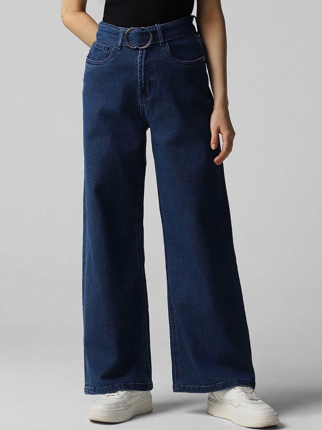 

Van Heusen Woman Flared Mid-Rise Jeans, Navy blue