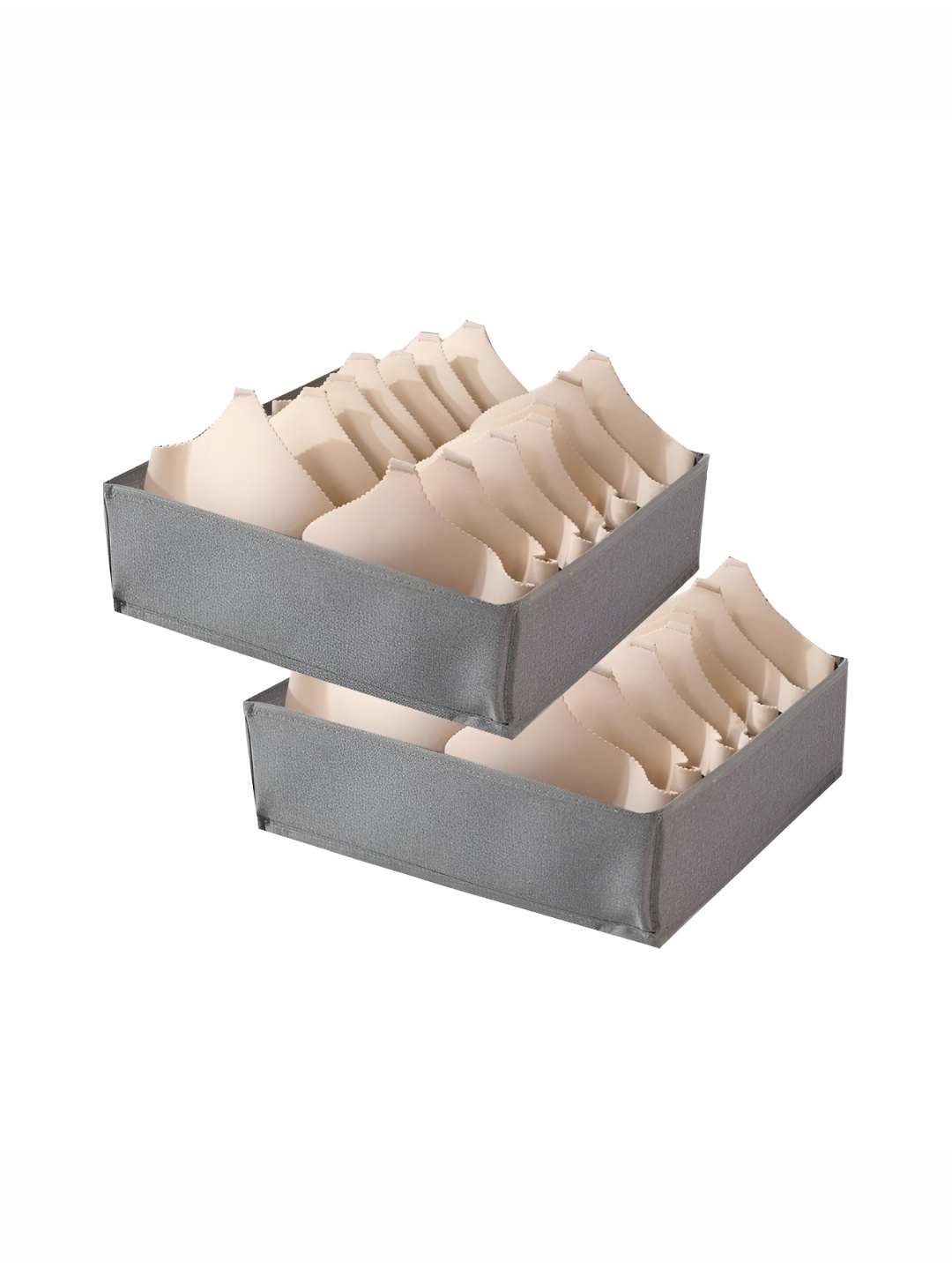 

HOKIPO Grey Set of 2 Regular Drawer Organiser Organisers