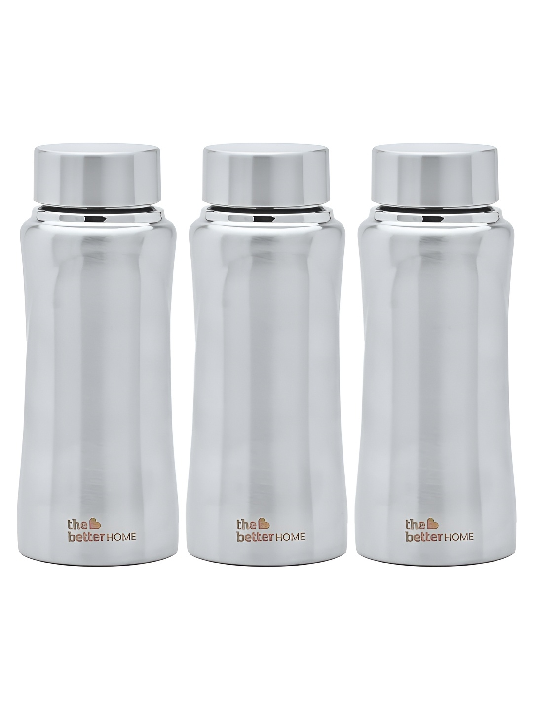 

The Better Home Silver-Toned 3 Pieces Stainless Steel Water Bottle 500ml