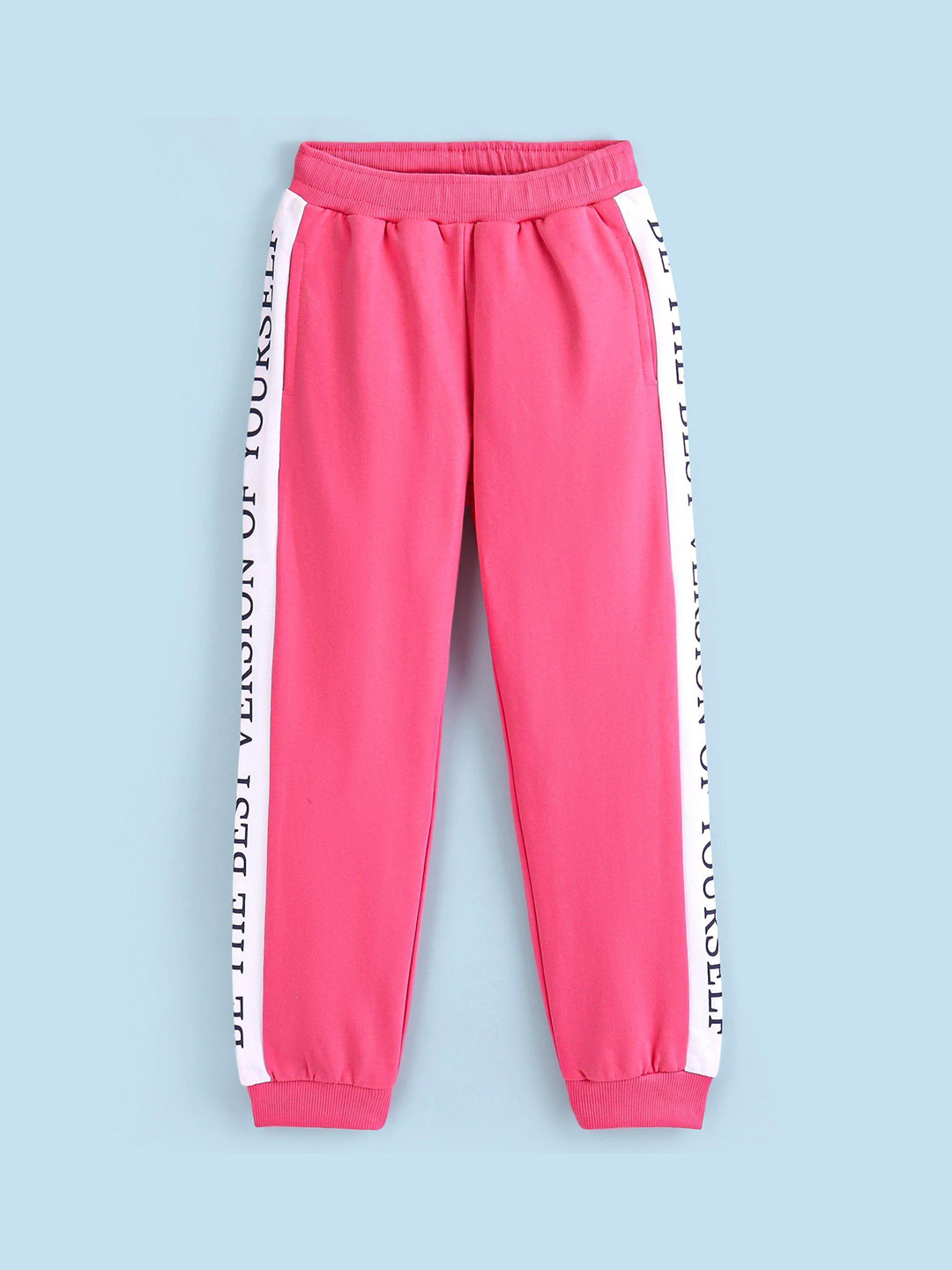 

Honeyhap Kids Girls Pure Cotton Trackpant, Pink