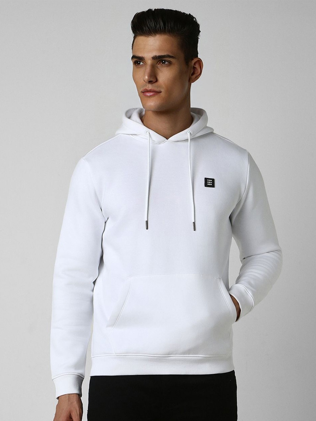 

Van Heusen Flex Men Hooded Sweatshirt, White