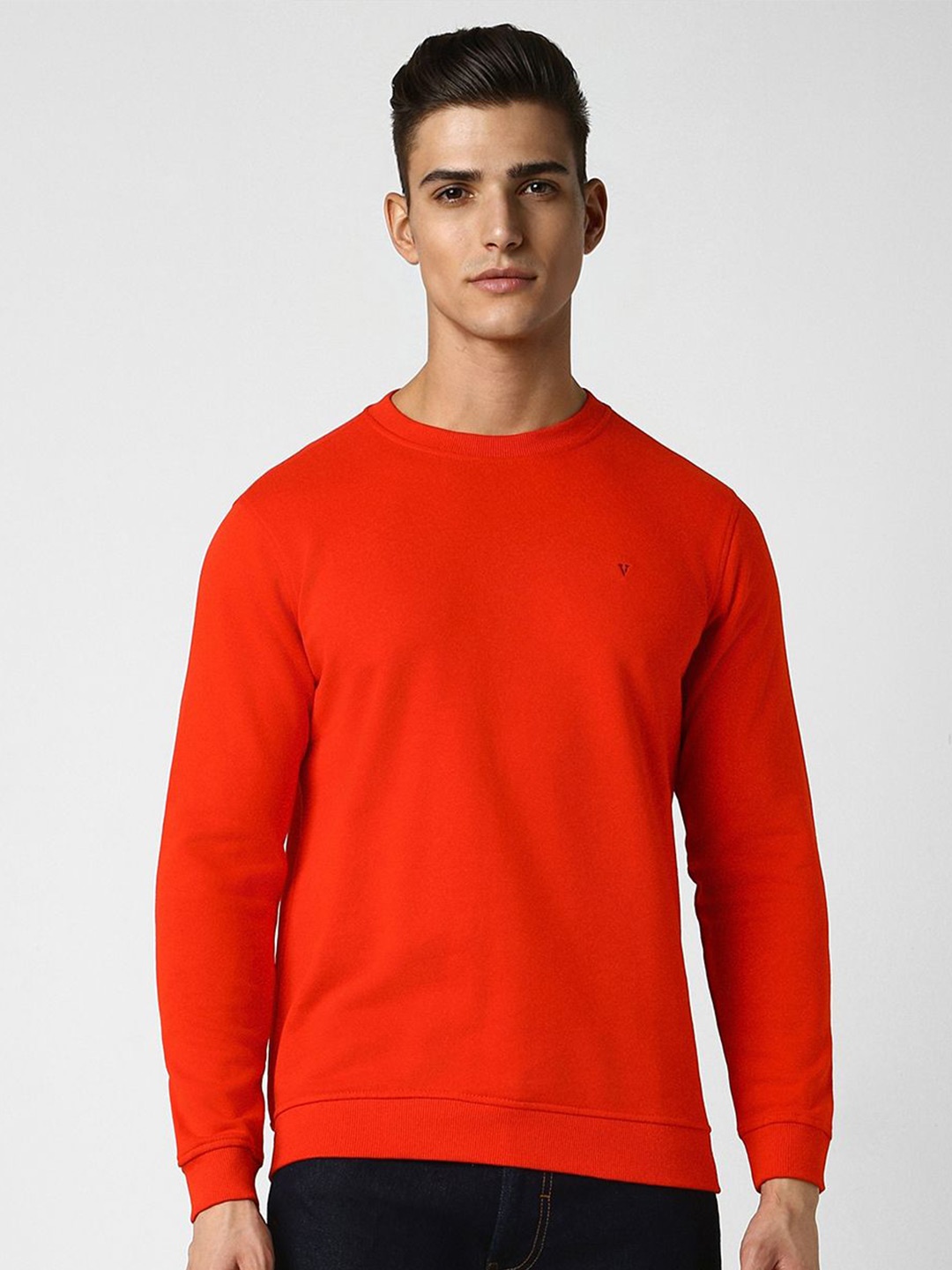 Van Heusen Sport Men Sweatshirt, Orange