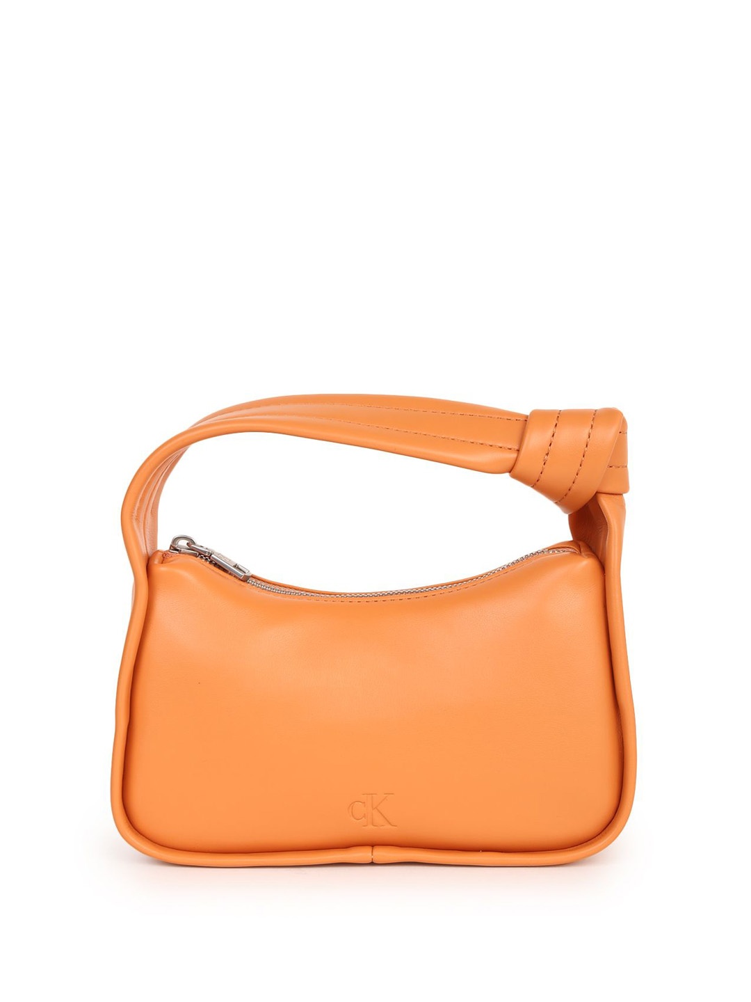 

Calvin Klein Women Structured Handheld Bag with Bow Detail, Orange