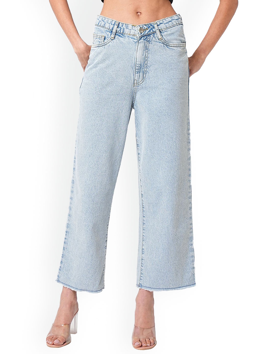 

Kraus Jeans Women Wide Leg High-Rise Jeans, Blue