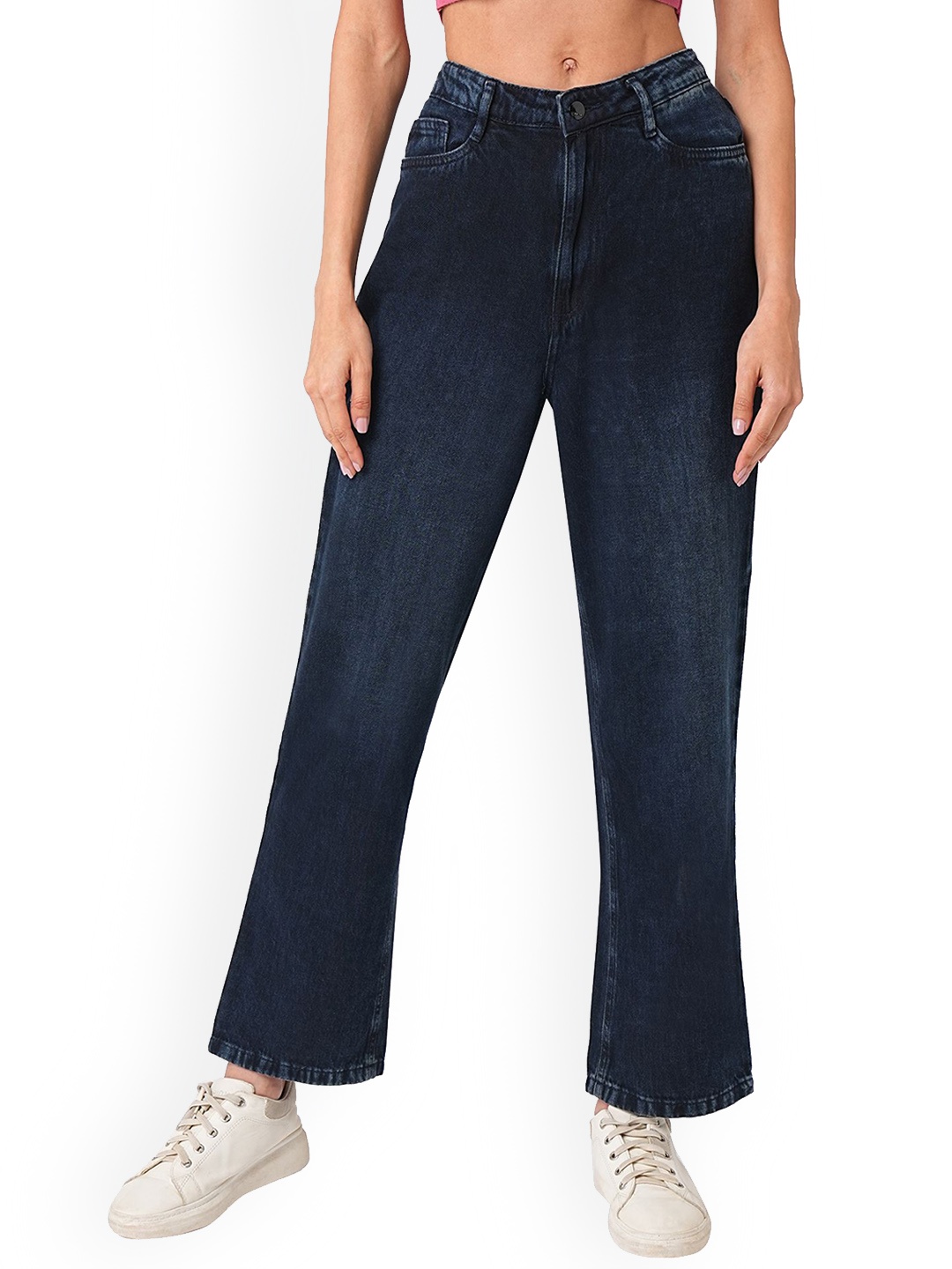 

Kraus Jeans Women Relaxed Fit High-Rise Jeans, Blue