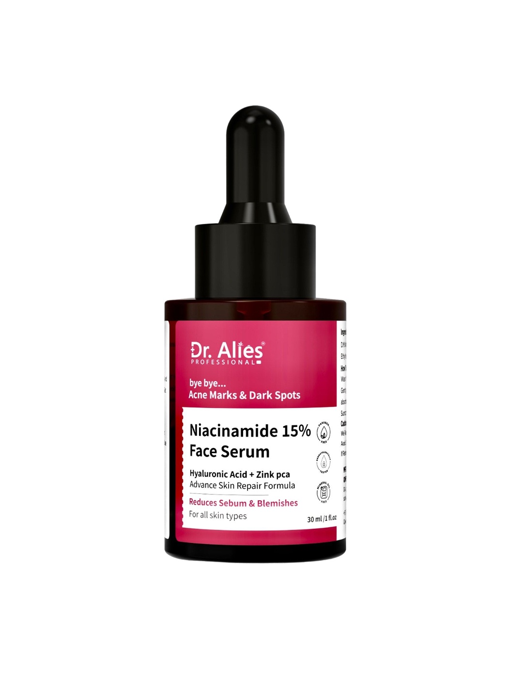 

Dr Alies Professional 15% Niacinamide Face Serum With Zinc & Hyaluronic Acid - 30 ml, White