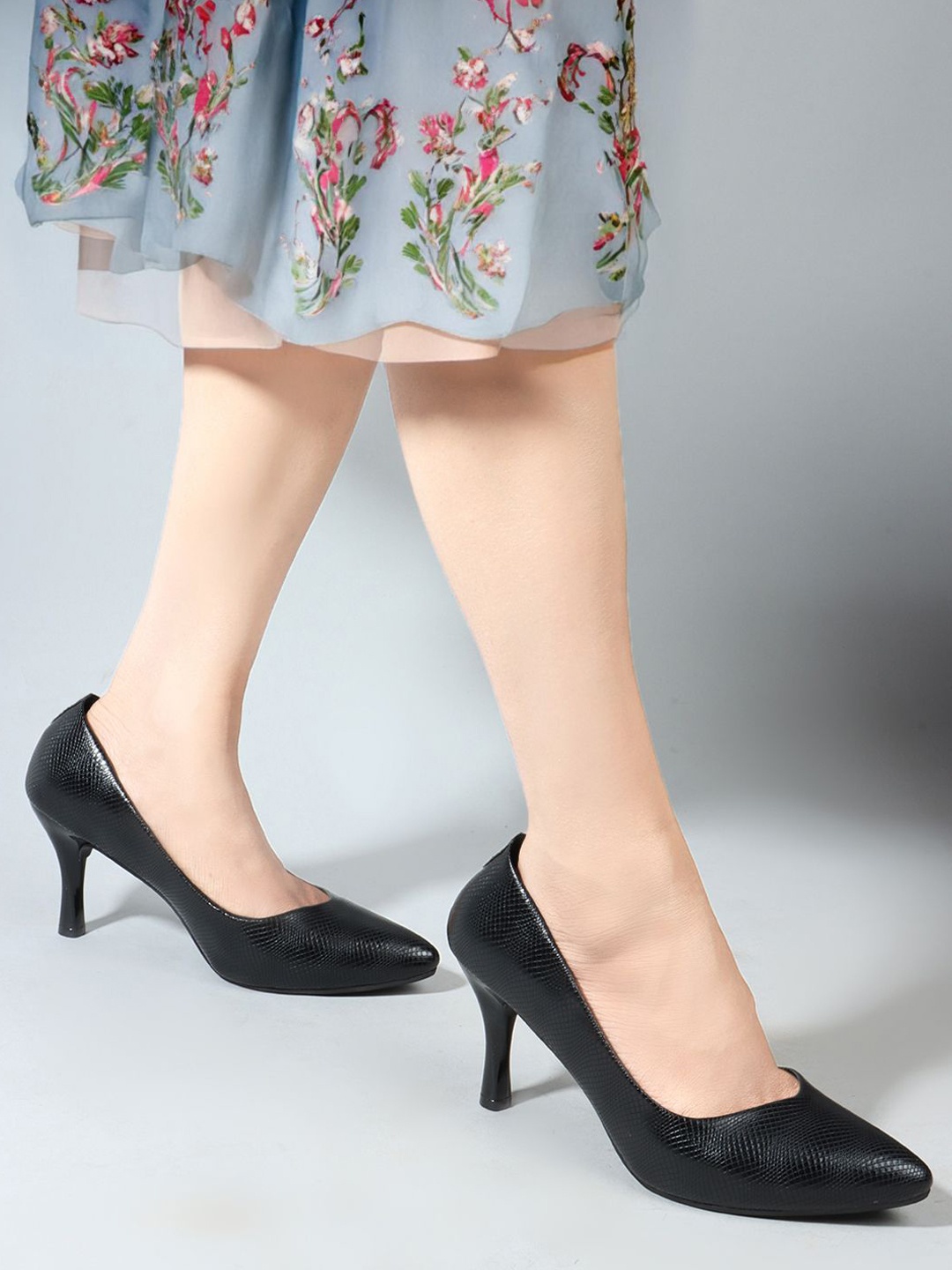 

Carlton London Synthetic Kitten Heel Pumps, Black
