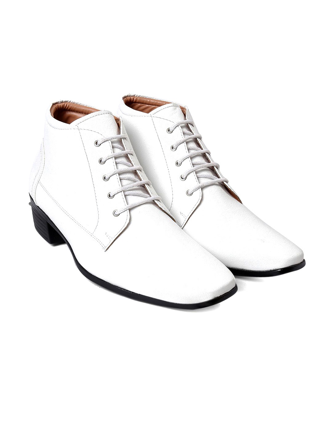 

Bxxy Men Elevator Leather Regular Boots, White