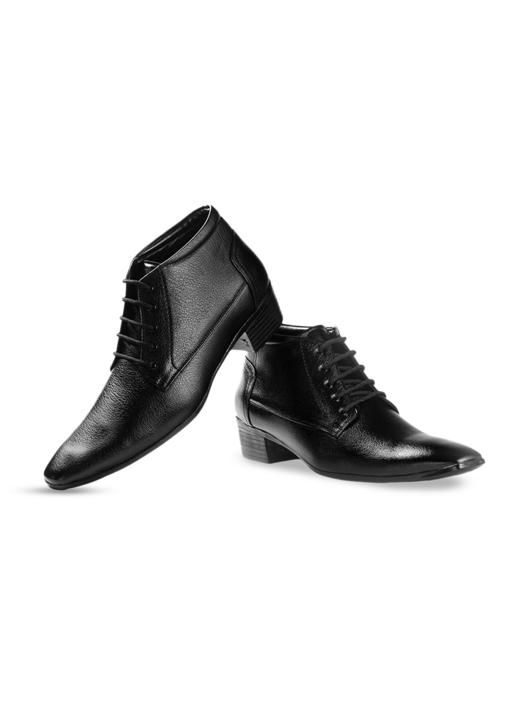 

Bxxy Men Elevator Casual Lace-Ups Derby Boots, Black