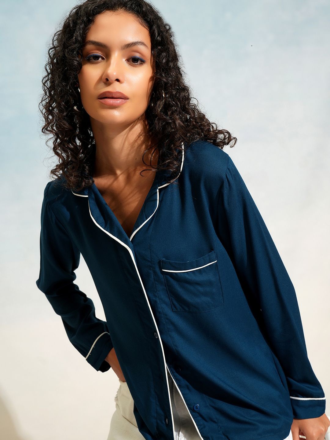 

Tokyo Talkies Women Textured Solid Casual Shirt, Teal