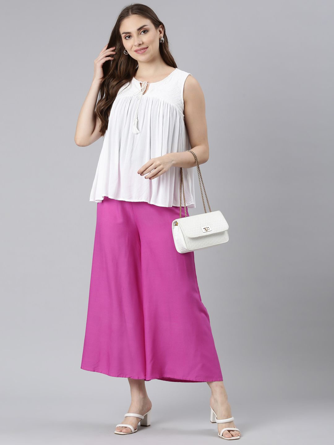 

Souchii Women Palazzos, Purple
