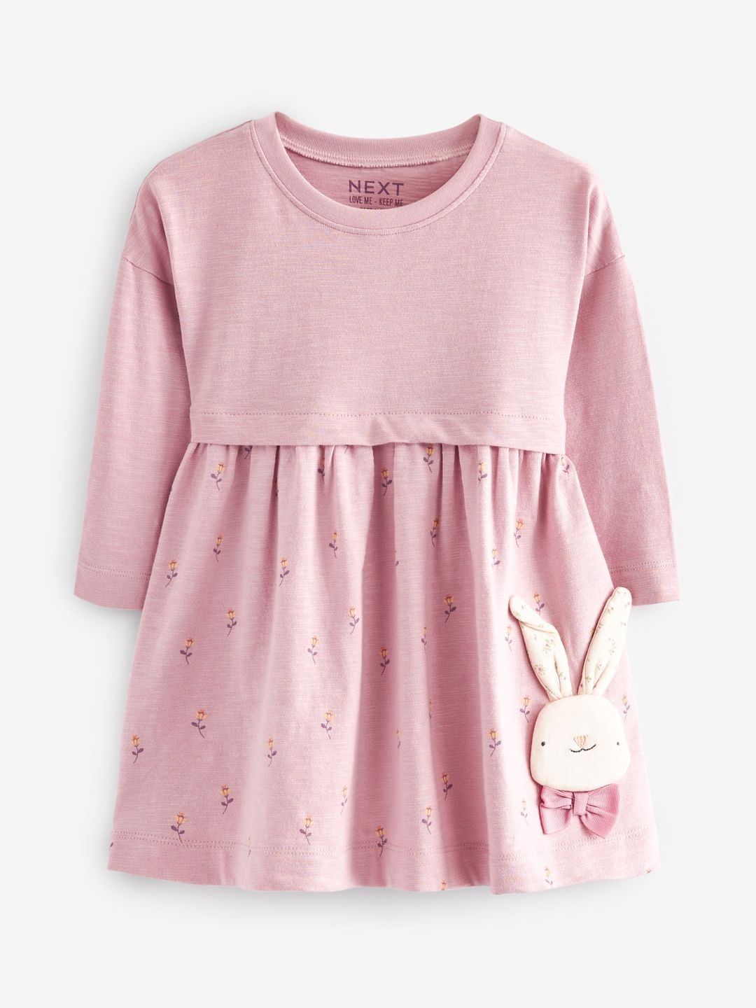 

NEXT Infants Girls Floral Print Fit & Flare Dress, Pink