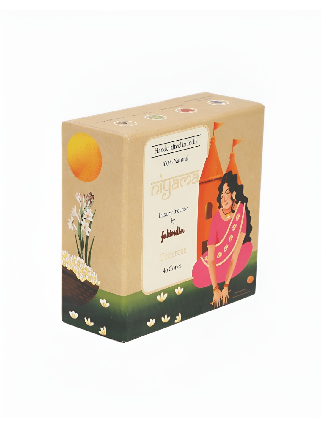 

Fabindia Niyama 40-Pcs Brown Tuberose Incense Cones